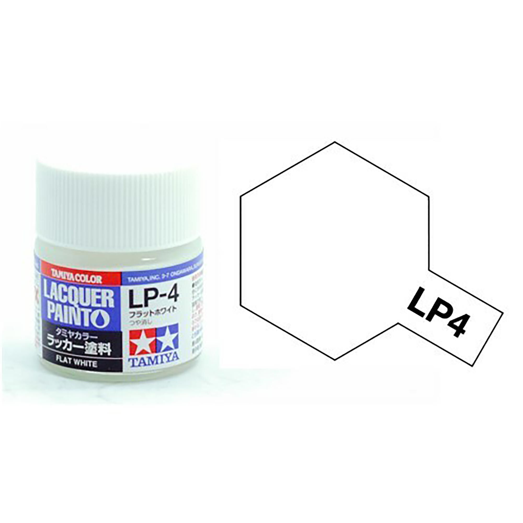 Tamiya Lacquer Paint, LP-4 Flat White, 10 mL