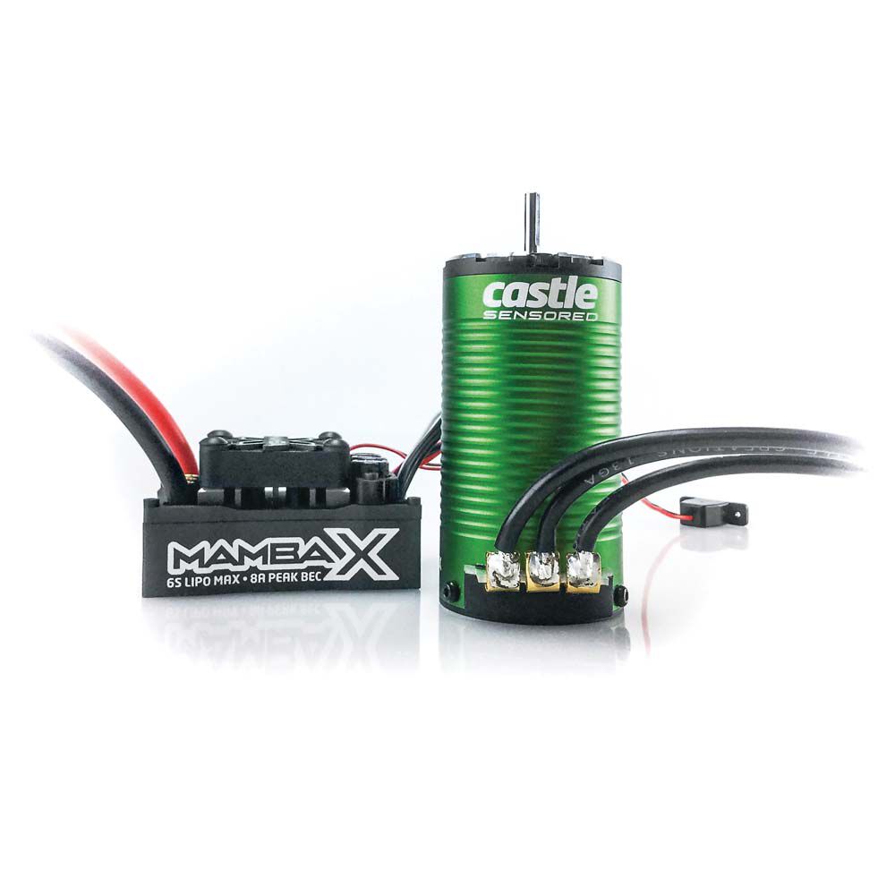 Castle Creations 1/10 Mamba X SCT Waterproof ESC/1415-2400Kv Sensored Brushless Motor Combo: 4mm Bullet