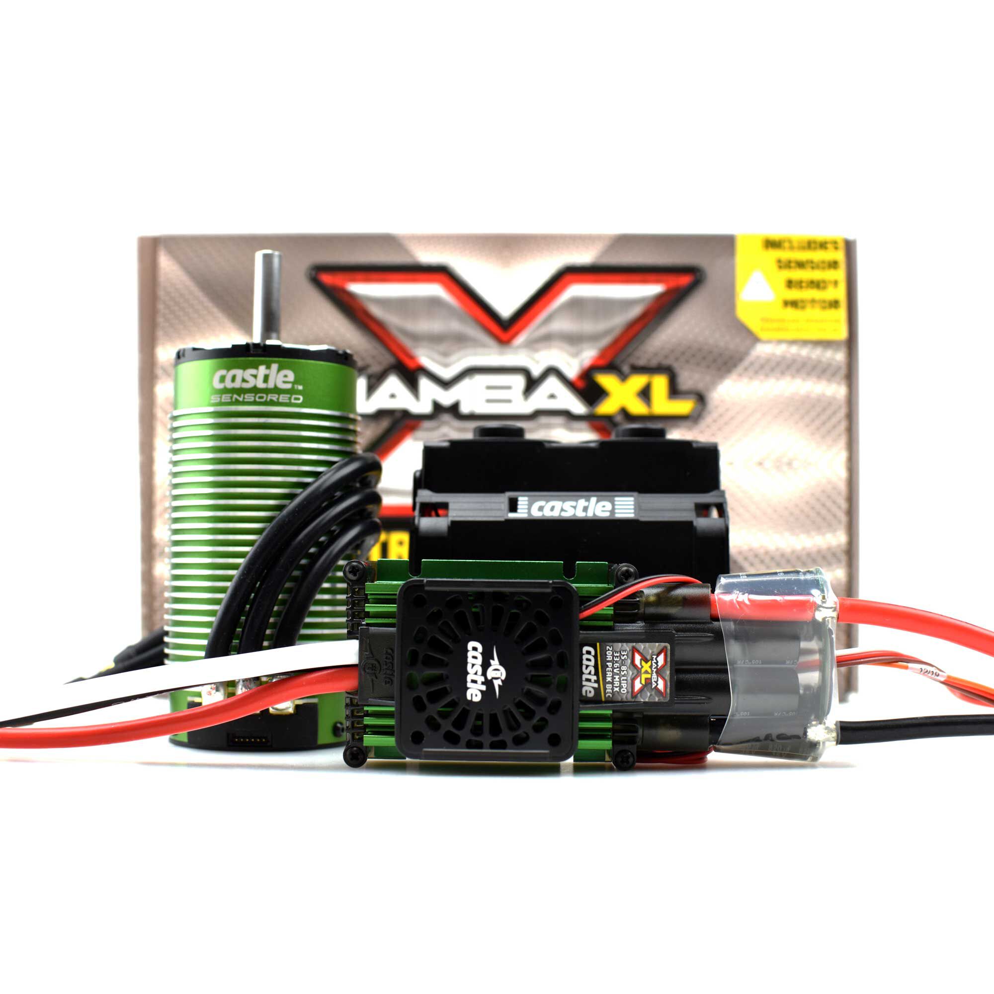 Castle Creations 1/5 Mamba XLX ESC/2028-800Kv Sensored Brushless Motor Combo: 8mm Bullet