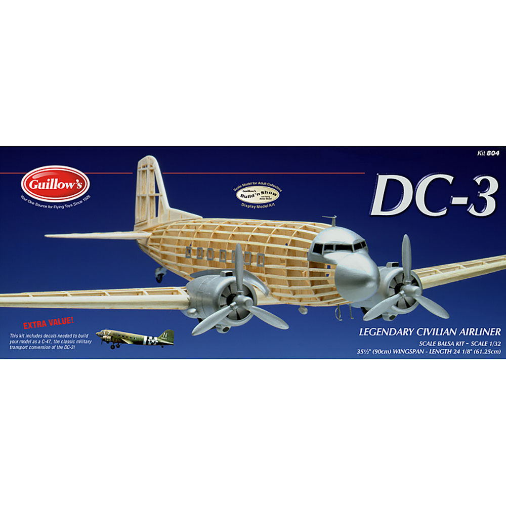 Guillow Douglas DC-3 Kit, 35"