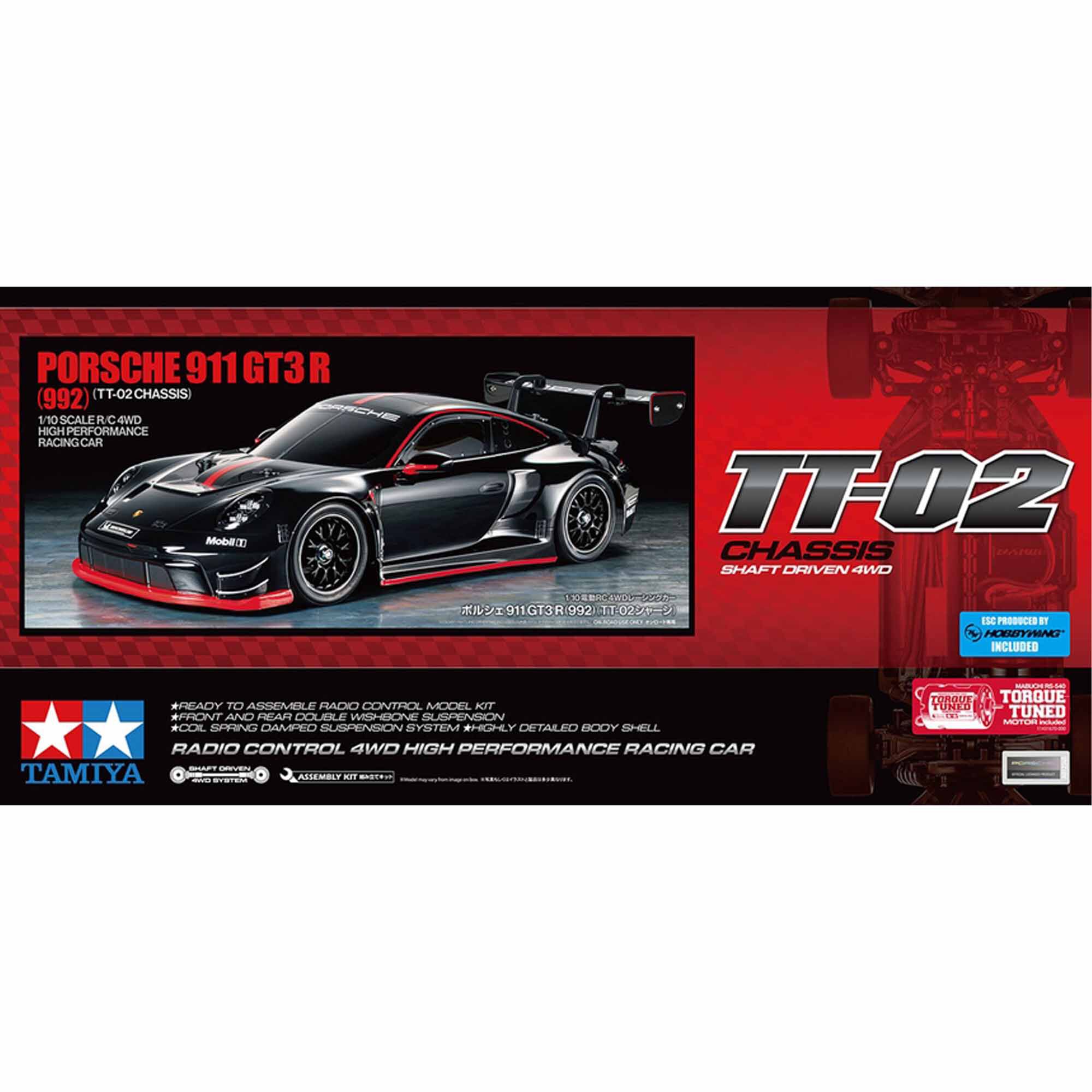 Tamiya 1/10 Porsche 911 GT3 R TT-02 4x4 Touring Car Kit
