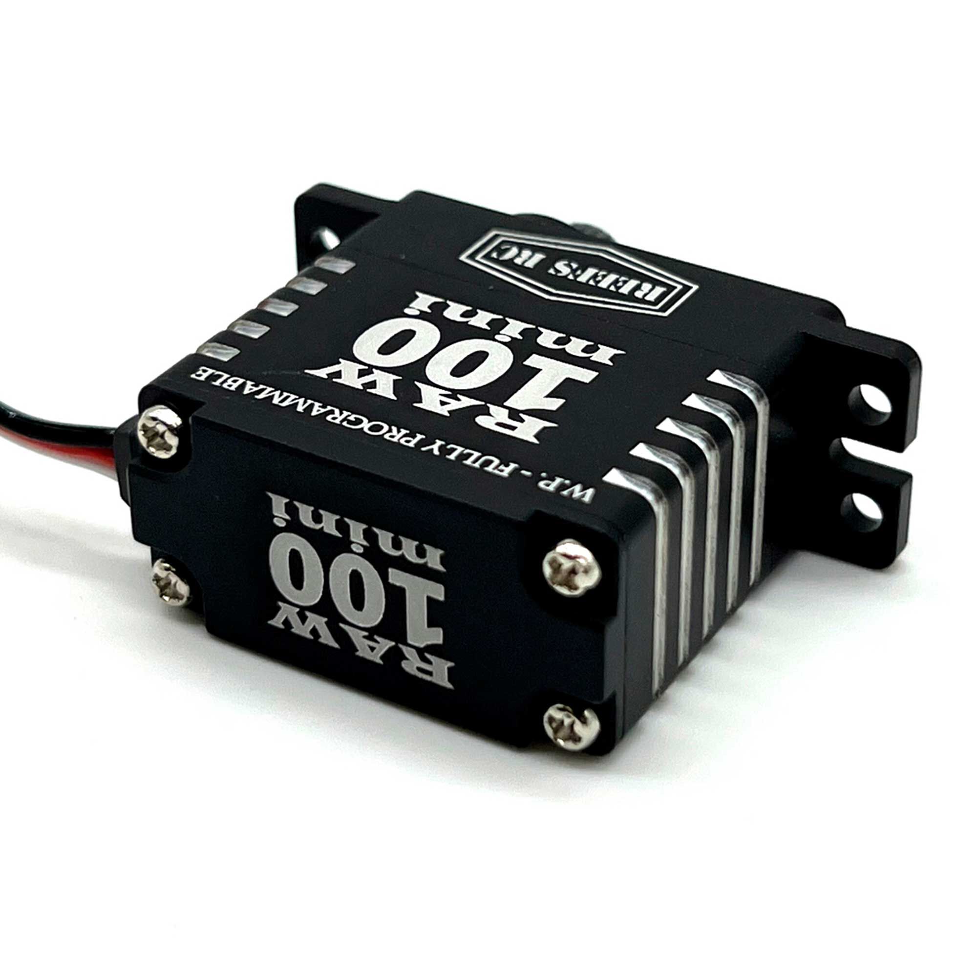 REEFS RC RAW 100 Mini Digital Metal Gear Waterproof Programmable Servo, Black