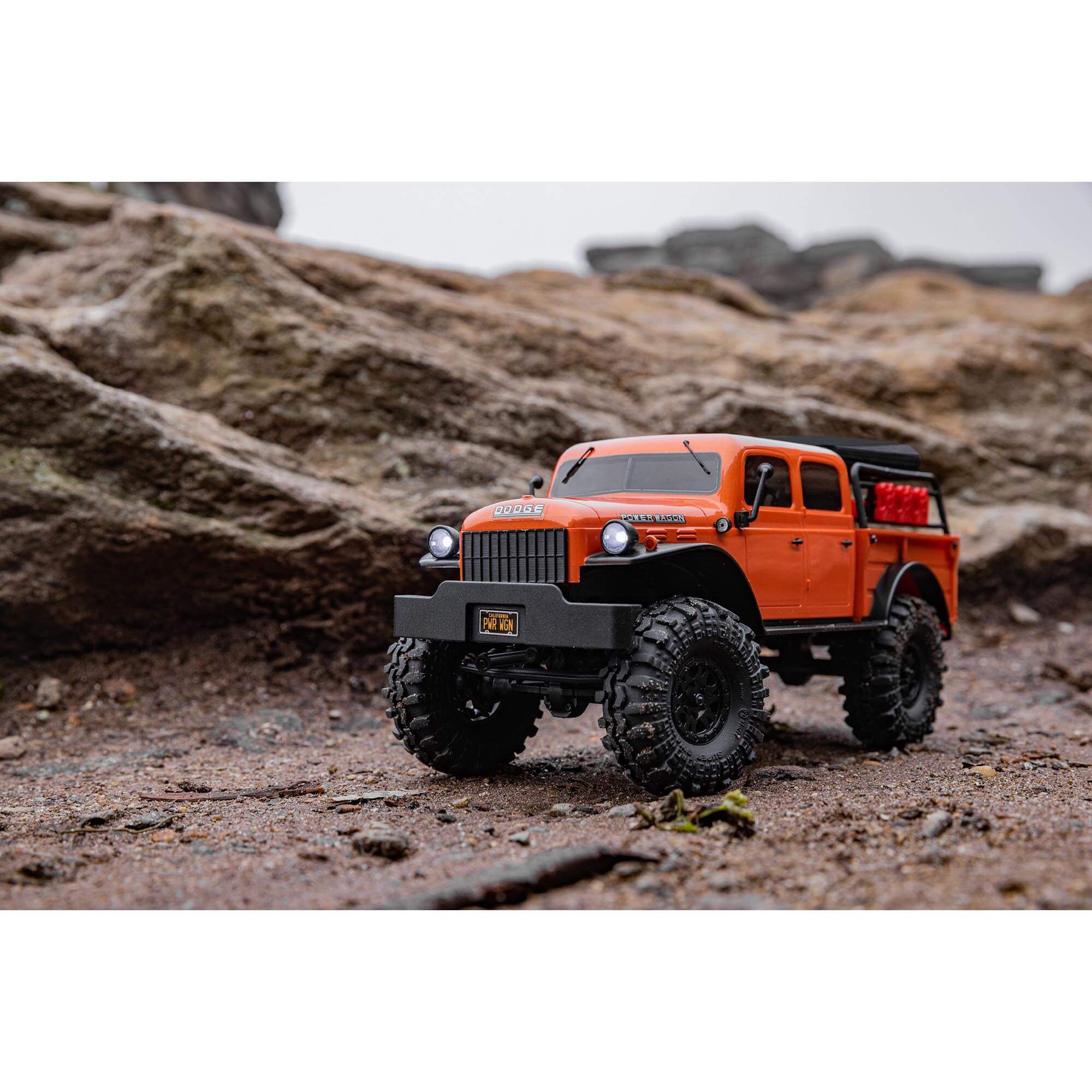 Axial 1/24 SCX24 Dodge Power Wagon 4X4 RTR Brushed Rock Crawler (Battery & Charger Included), Orange