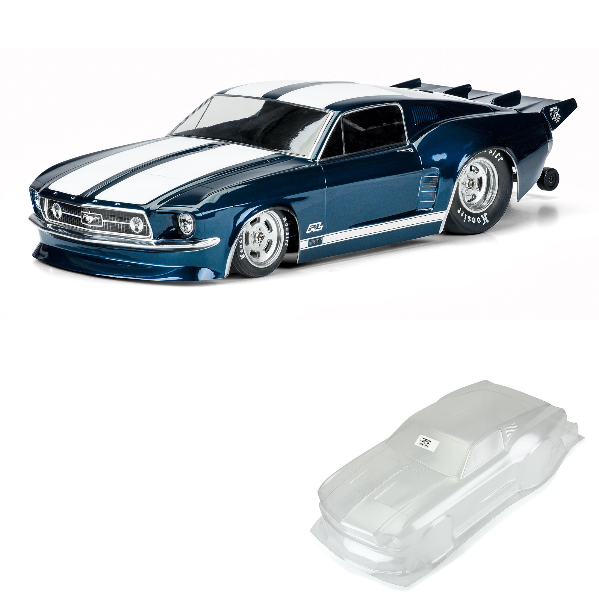 Pro-Line Racing 1/10 1967 Ford Mustang Clear Body: Drag Car