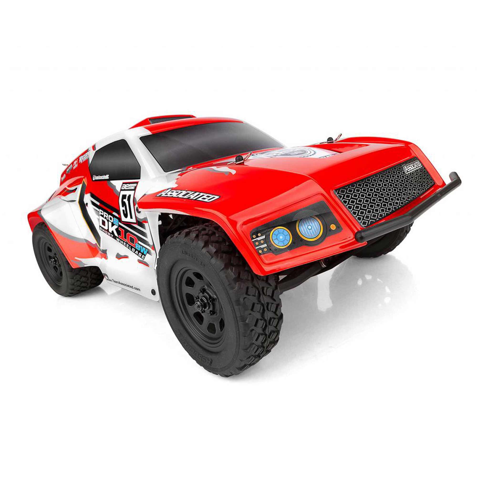 Team Associated 1/10 Pro2 DK10SW Dakar 2WD Buggy RTR, Red/White