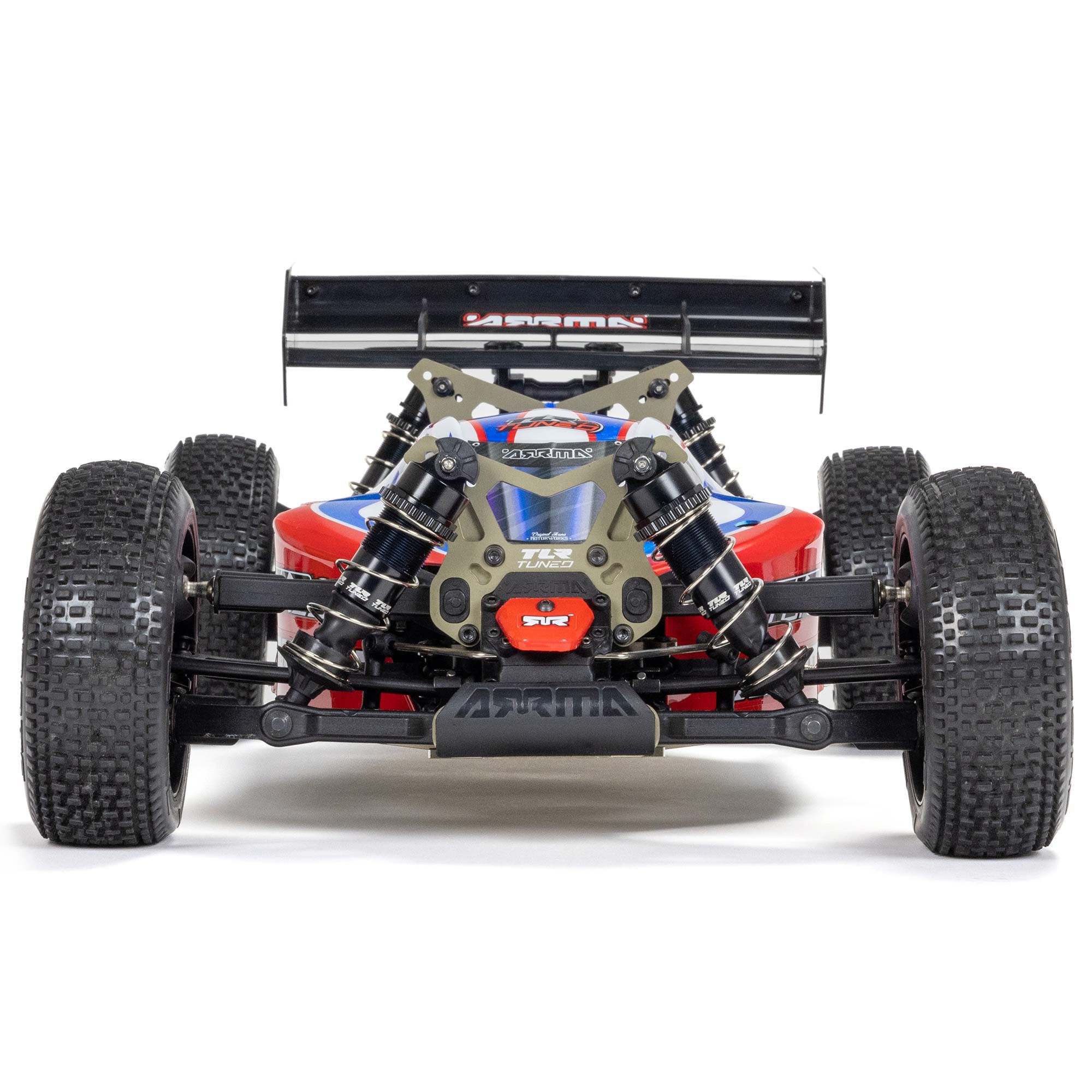 ARRMA 1/8 TYPHON 6S TLR Tuned 4X4 RTR Brushless Buggy, Red/Blue