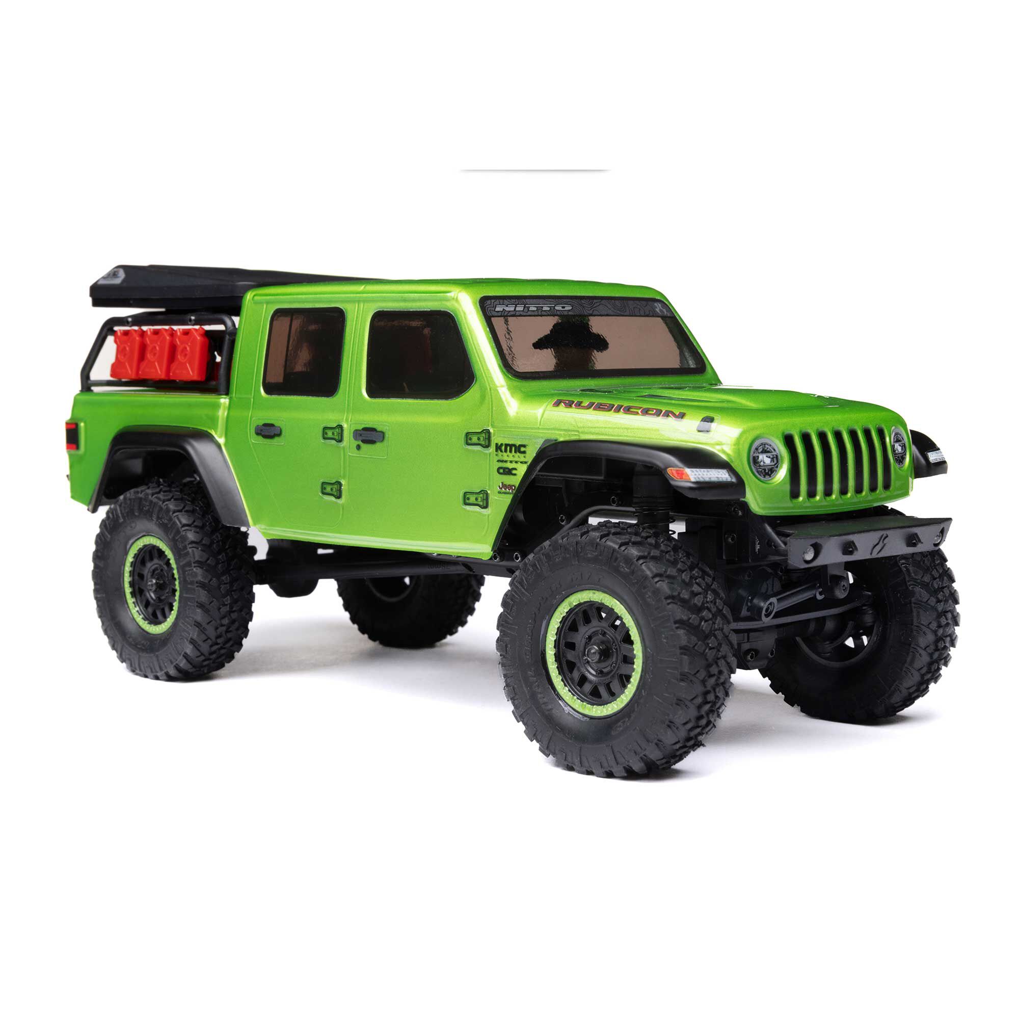 Axial 1/24 SCX24 Jeep JT Gladiator 4X4 RTR Brushed Rock Crawler (Battery & Charger Included), Green