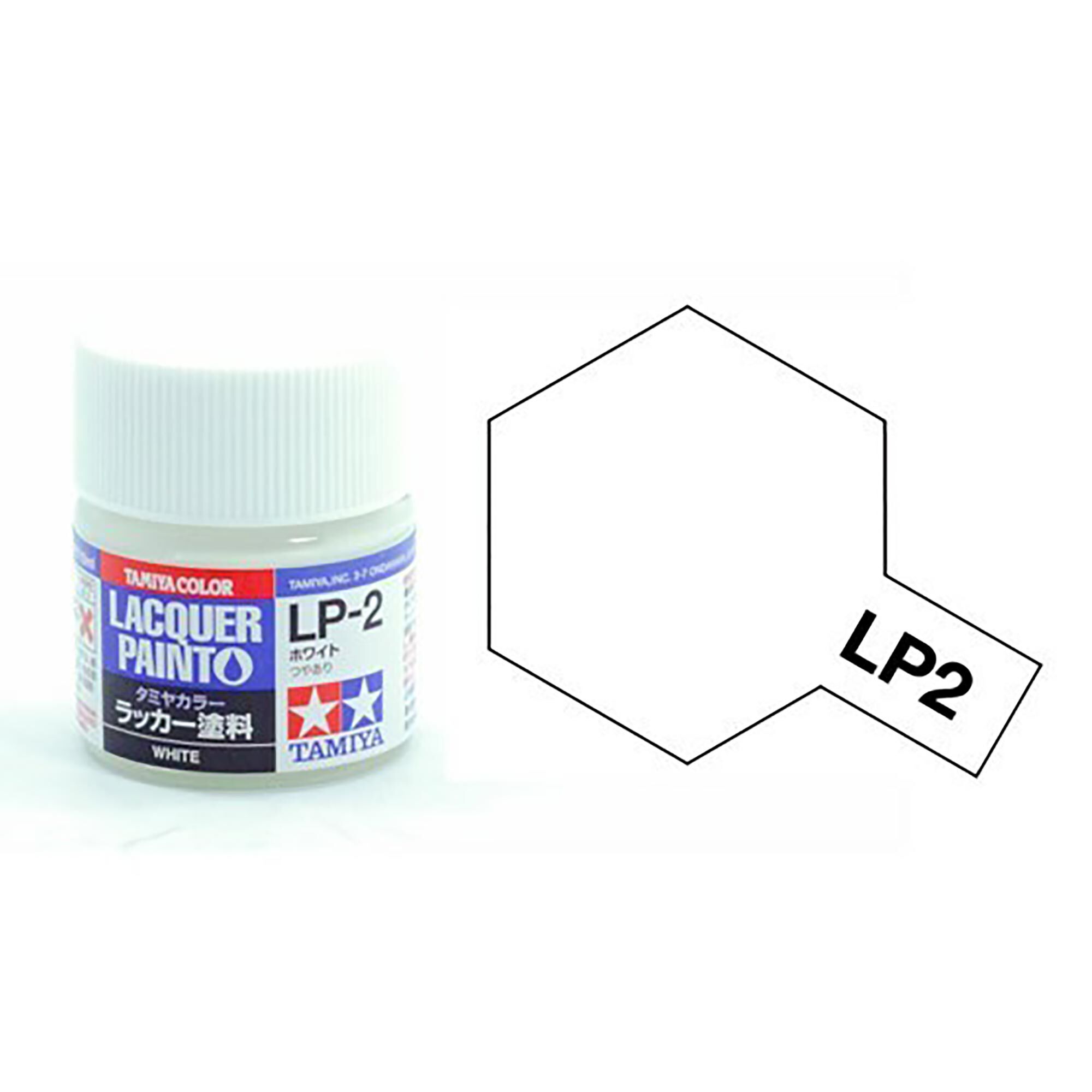 Tamiya Lacquer Paint, LP-2 Gloss White, 10 mL