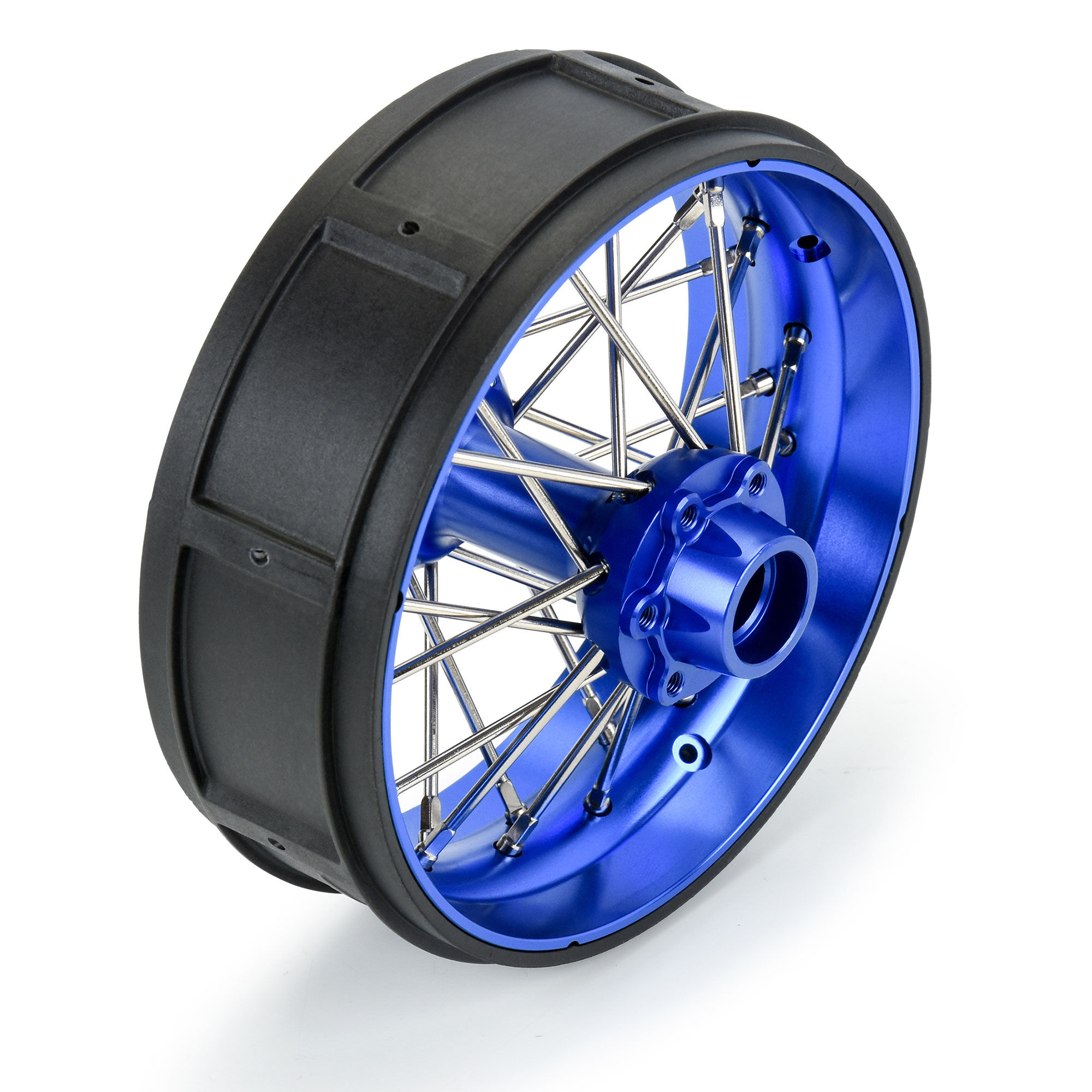Pro-Line Racing 1/4 Pro-Spec Aluminum V2 Bead Rear Wheel Blue/Blue (1): Promoto-SM