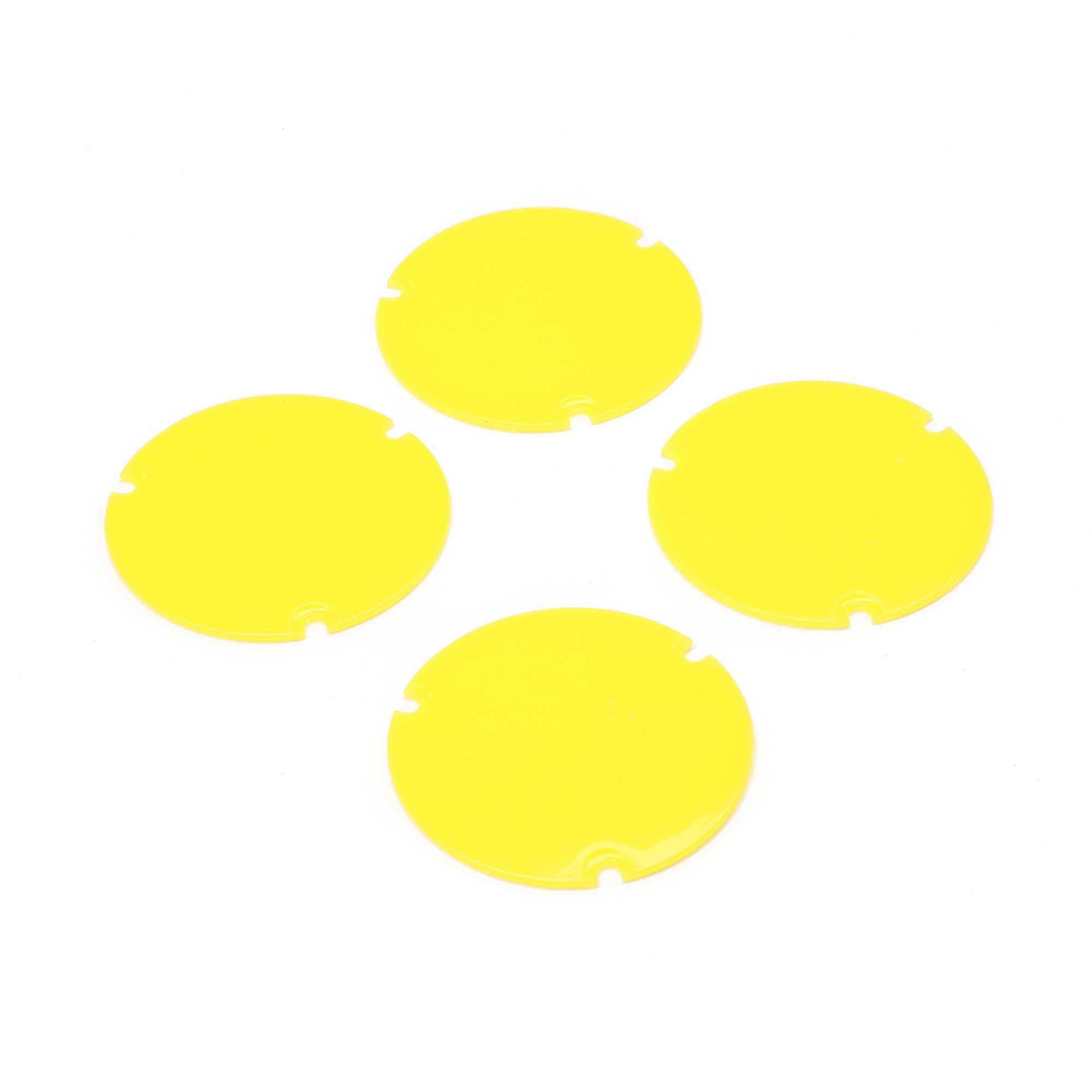 Losi Wheel Cover Set, Yellow: 22S Sprint