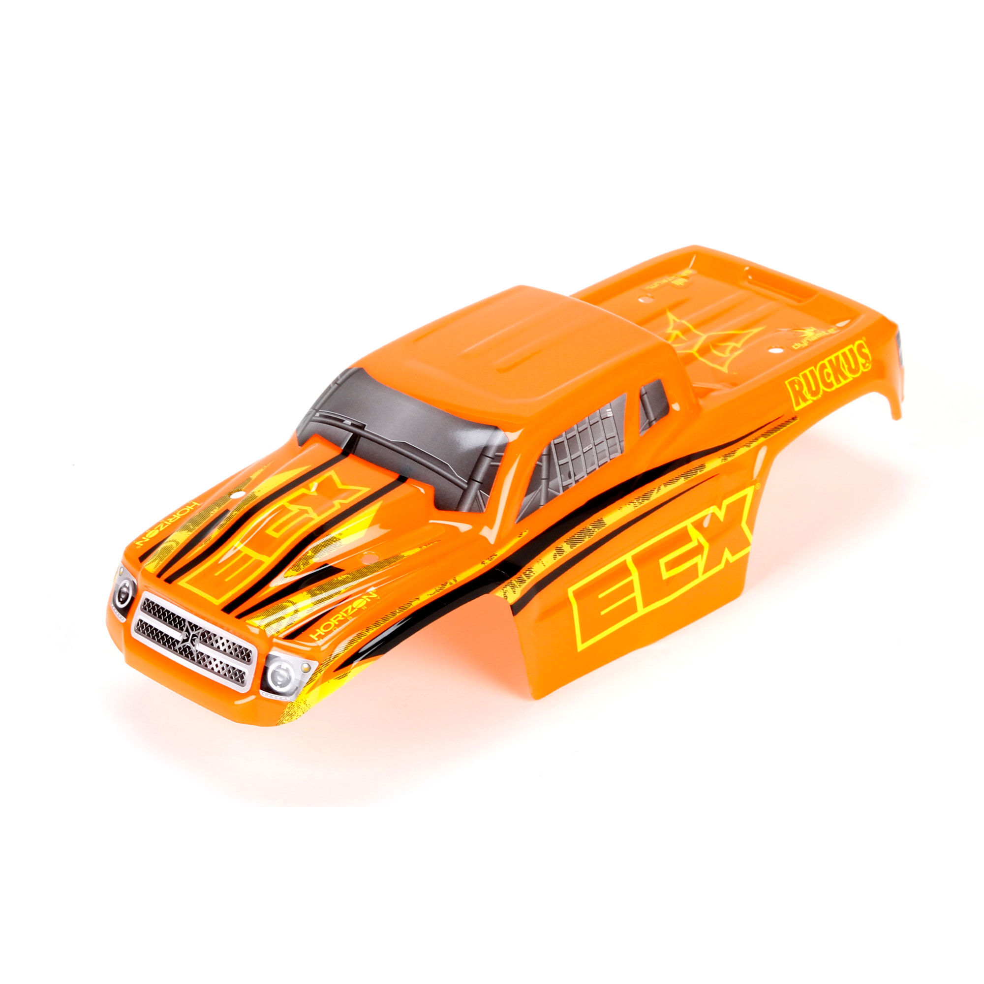 ECX 1/18 Painted Body Set, Orange/Yellow: 4WD Ruckus
