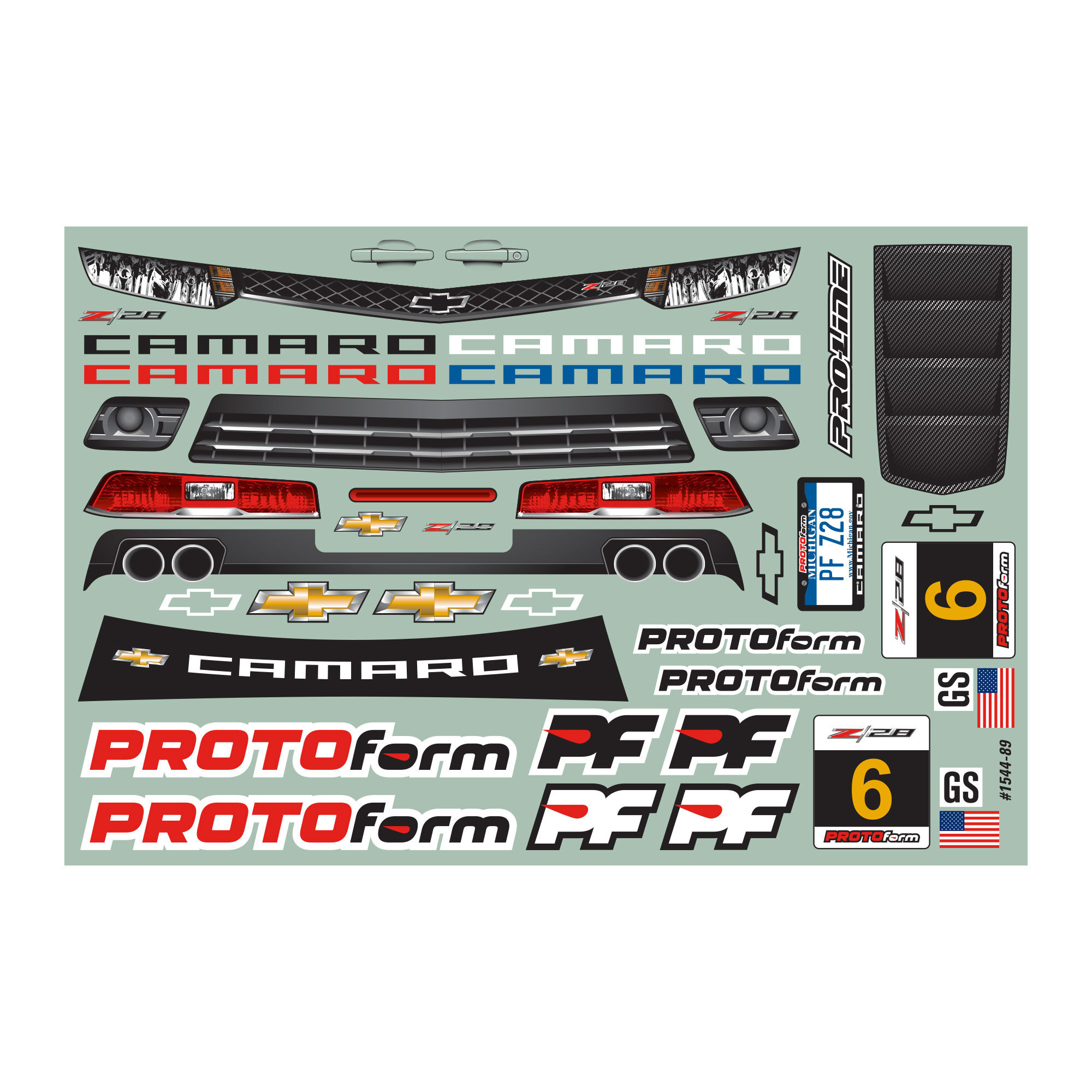 PROTOform 1/10 Chevy Camaro Z/28 Clear Body: 190mm Touring Car
