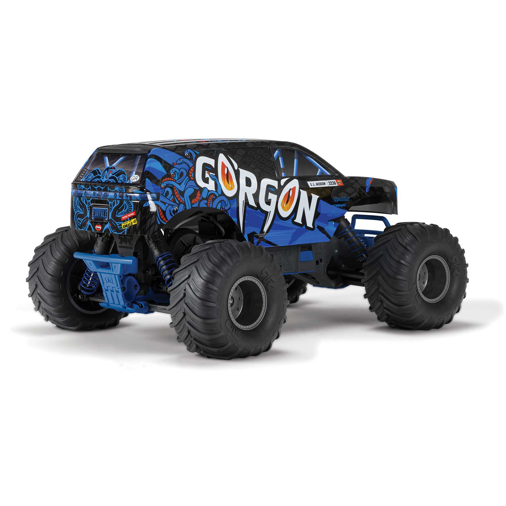 ARRMA 1/10 GORGON 2WD RTR Brushed Monster Truck, Blue