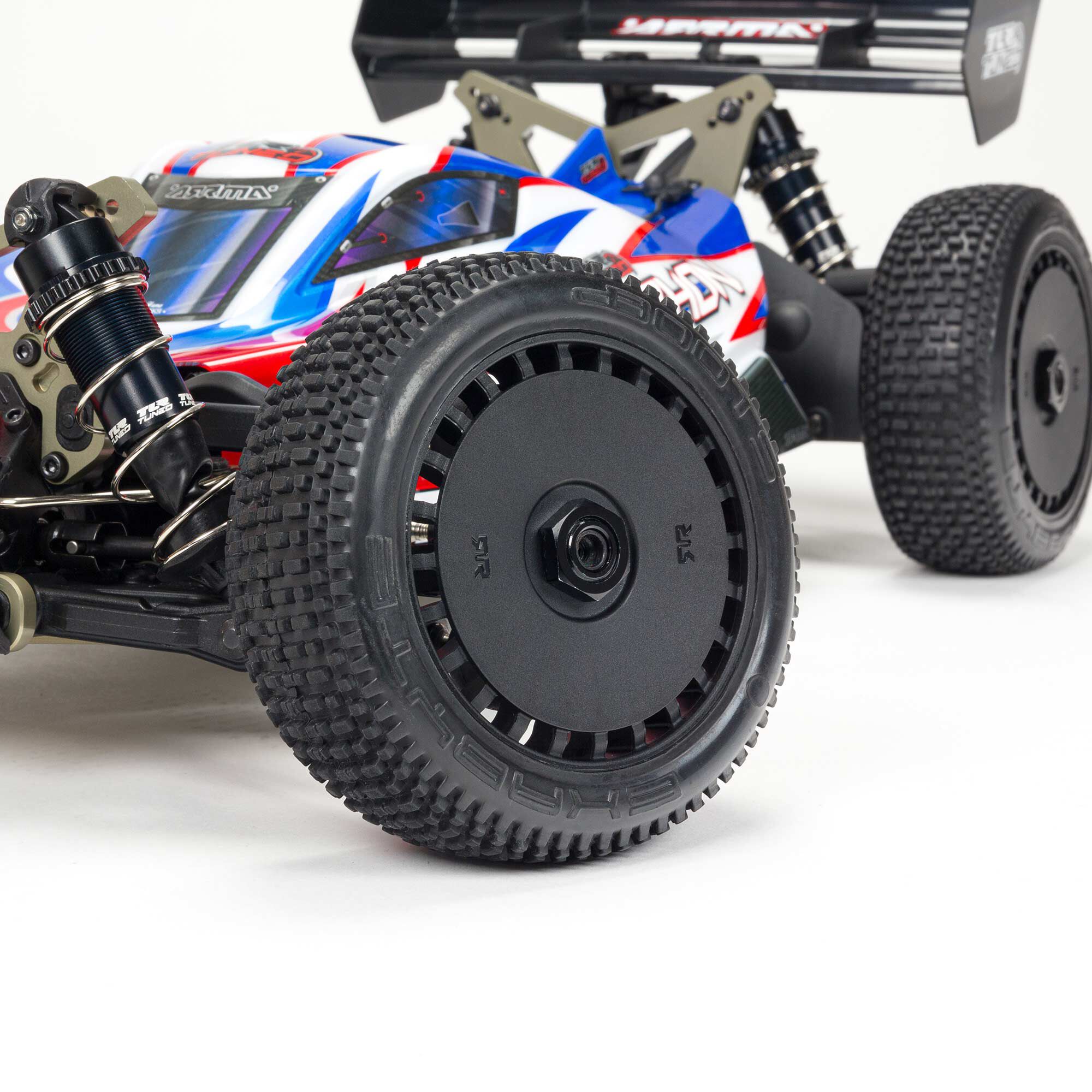 ARRMA 1/8 TYPHON 6S TLR Tuned 4X4 RTR Brushless Buggy, Red/Blue