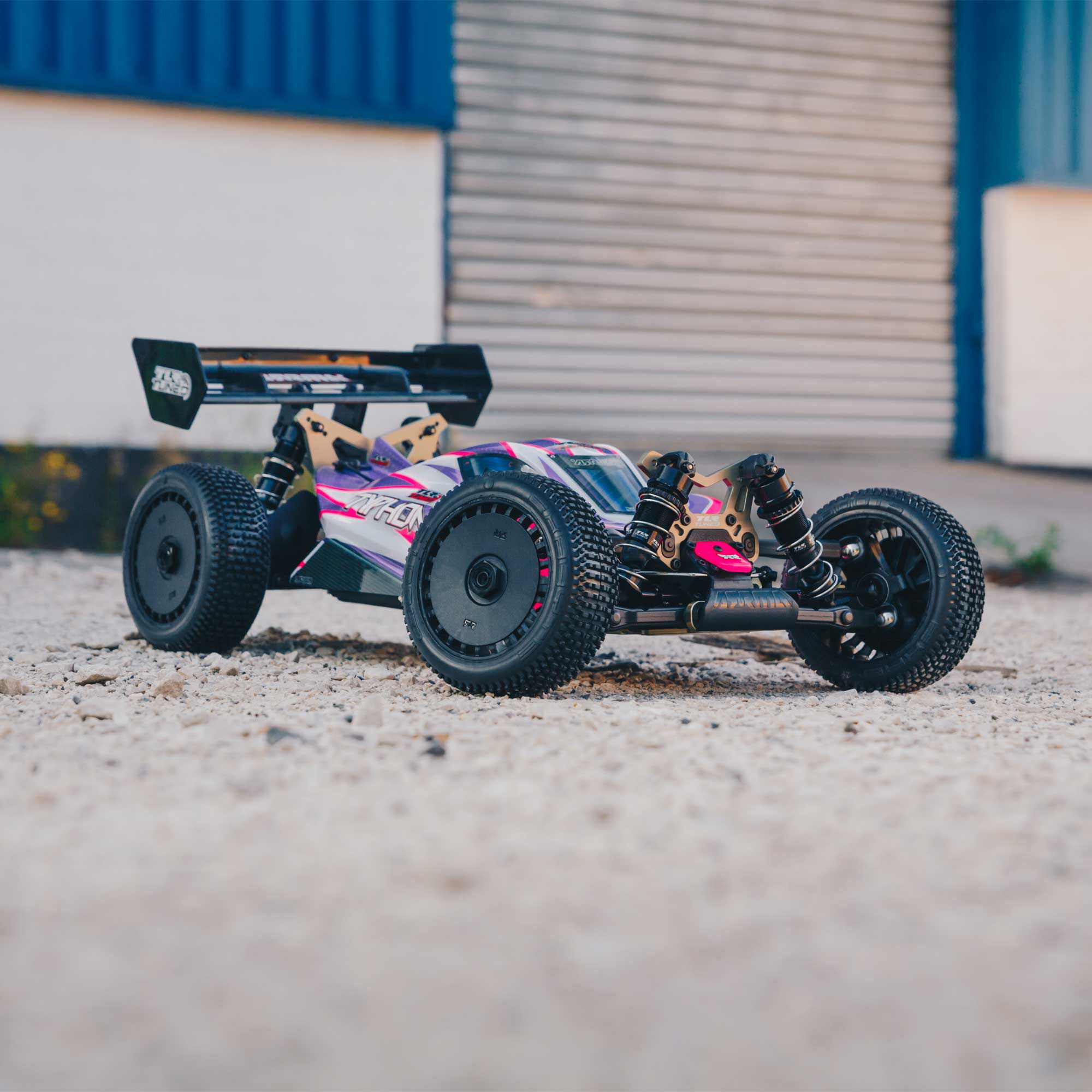 ARRMA 1/8 TYPHON 6S TLR Tuned 4X4 Roller Brushless Buggy, Pink/Purple