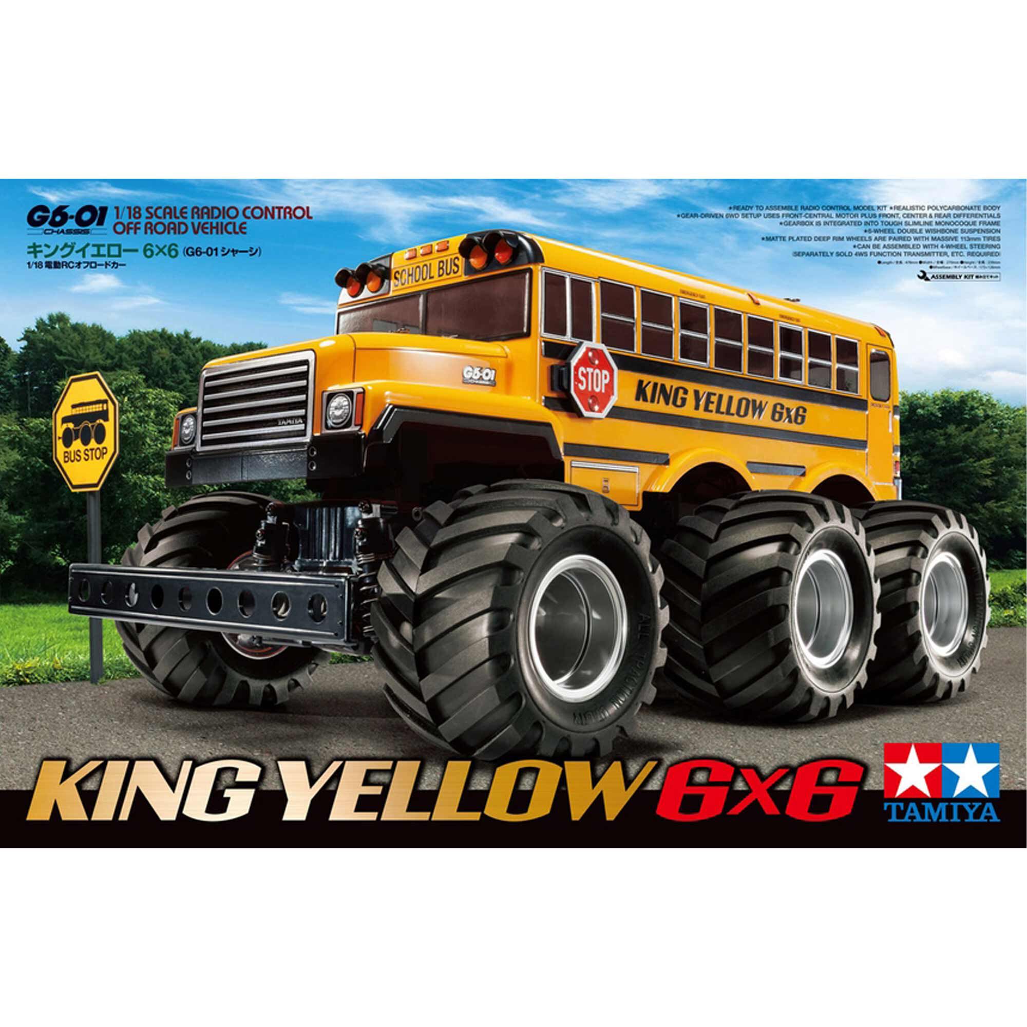 Tamiya 1/18 King Yellow G6-01 6x6 Monster Truck Kit