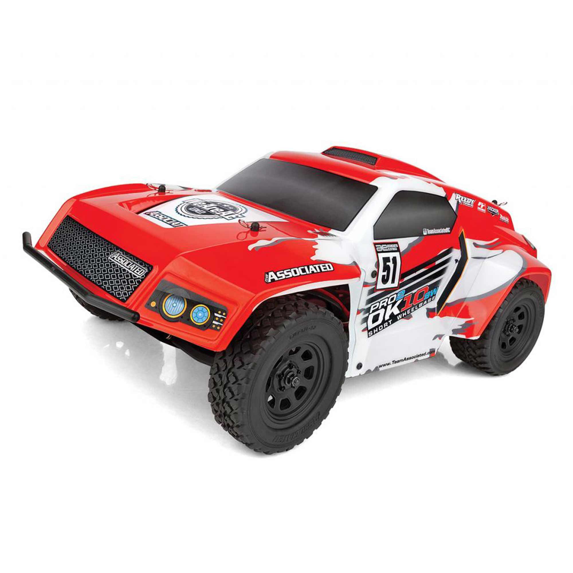 Team Associated 1/10 Pro2 DK10SW Dakar 2WD Buggy RTR, Red/White