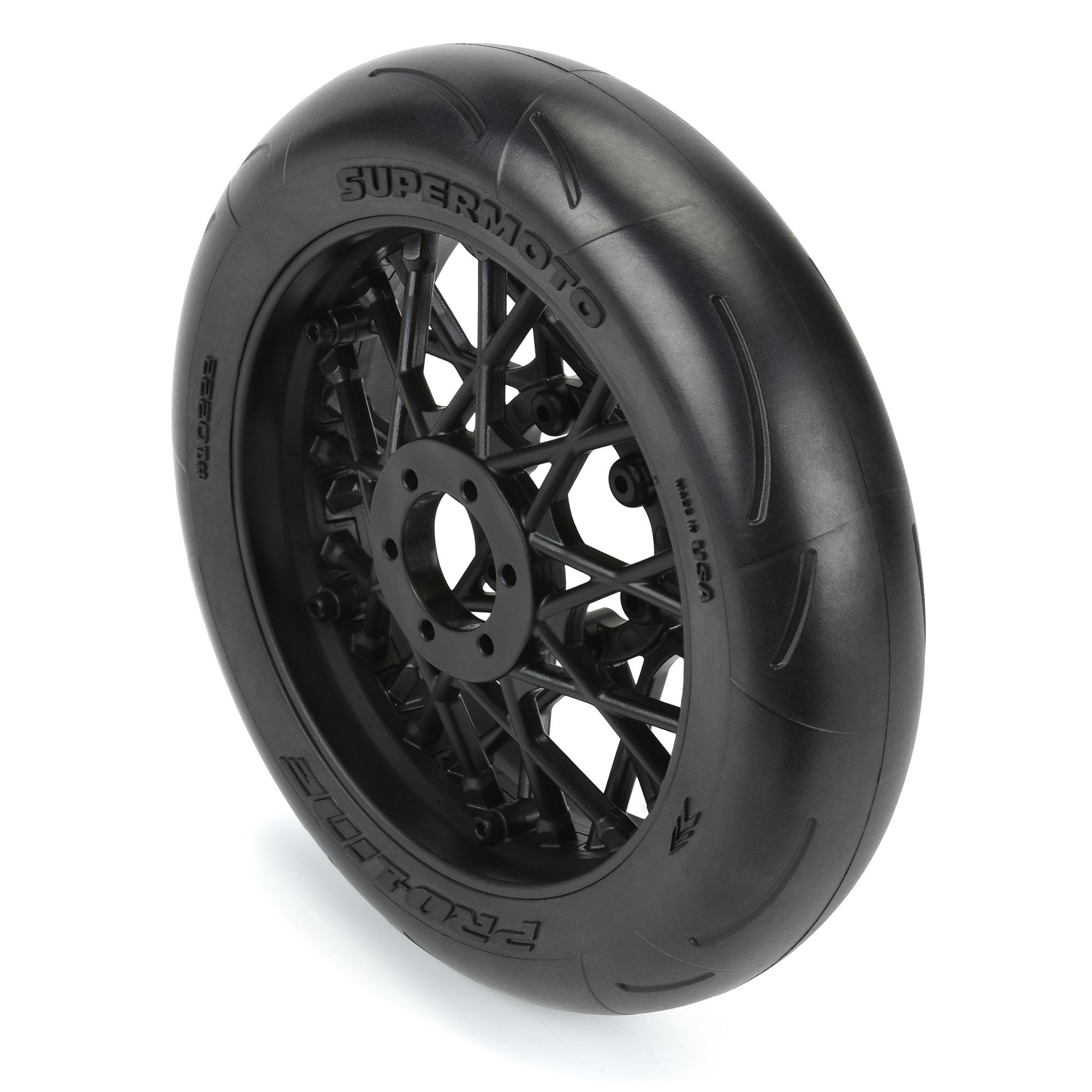 Pro-Line Racing 1/4 Supermoto S3 Motorcycle Front Tire MTD Black (1): Promoto-MX/SM