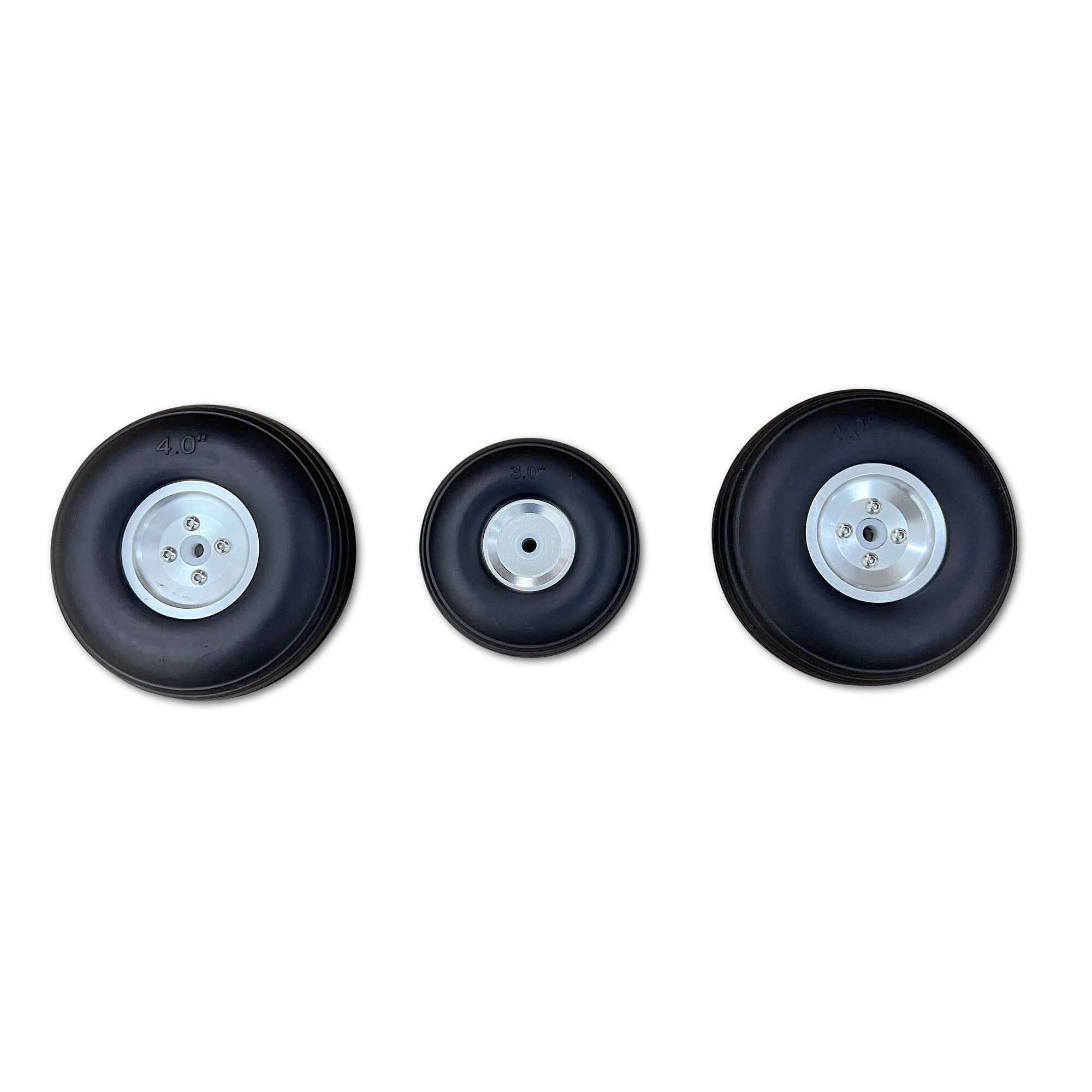 Hangar 9 Aluminum Hub Wheel Set (3): OV-10 Bronco 20cc