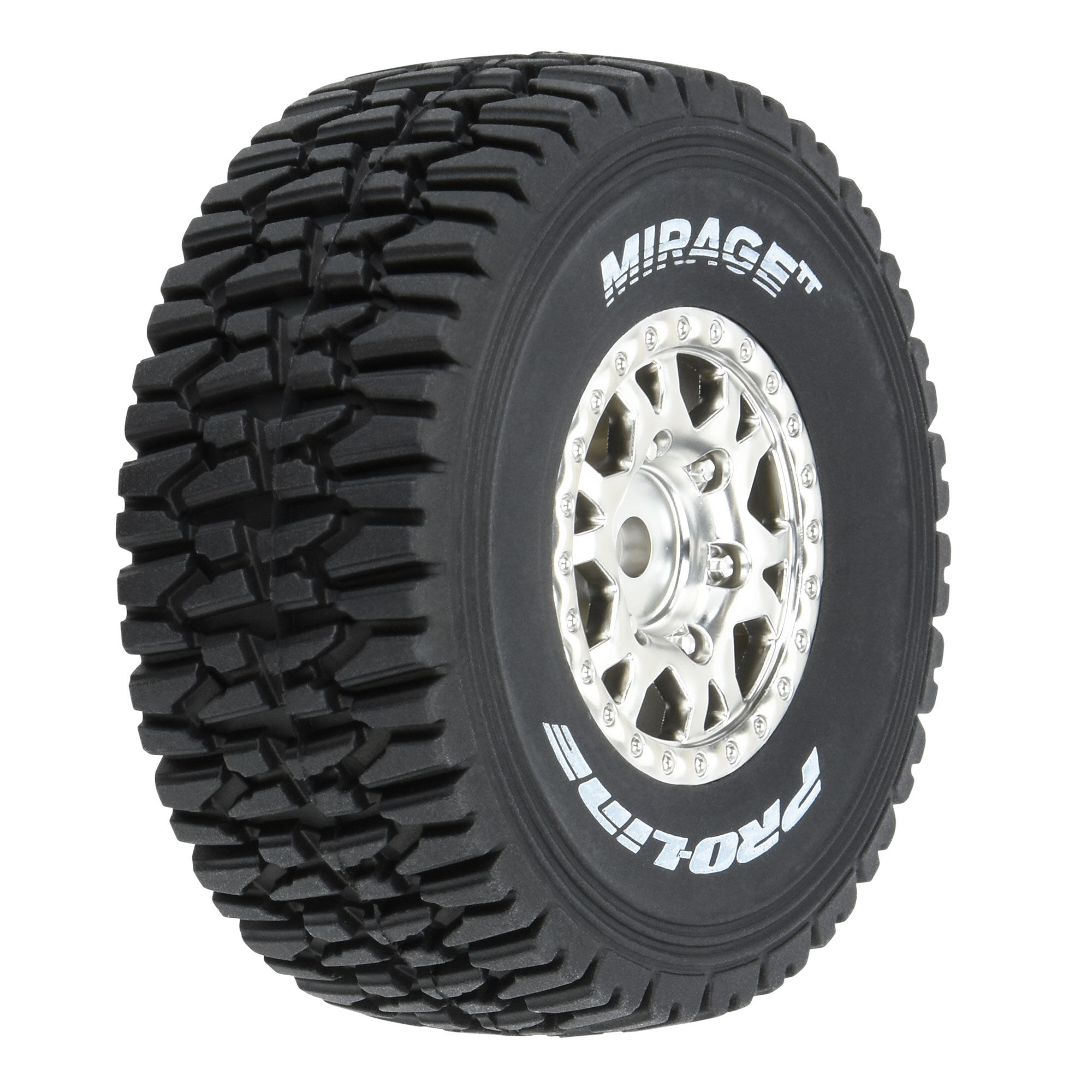 Pro-Line Racing 1/16 Mirage TT F/R Tires MTD 12mm Silver Impulse (4): Mojave Grom