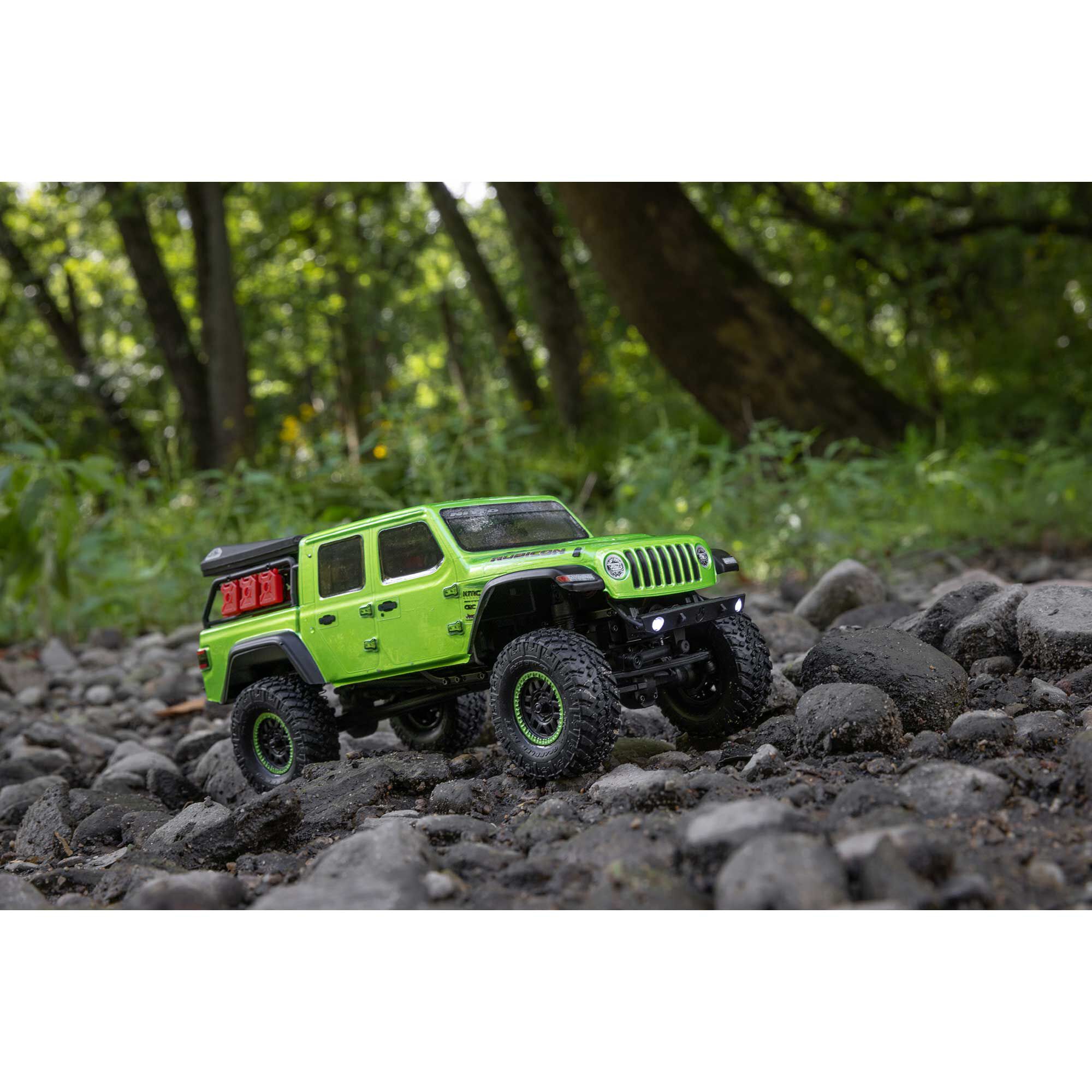 Axial 1/24 SCX24 Jeep JT Gladiator 4X4 RTR Brushed Rock Crawler (Battery & Charger Included), Green