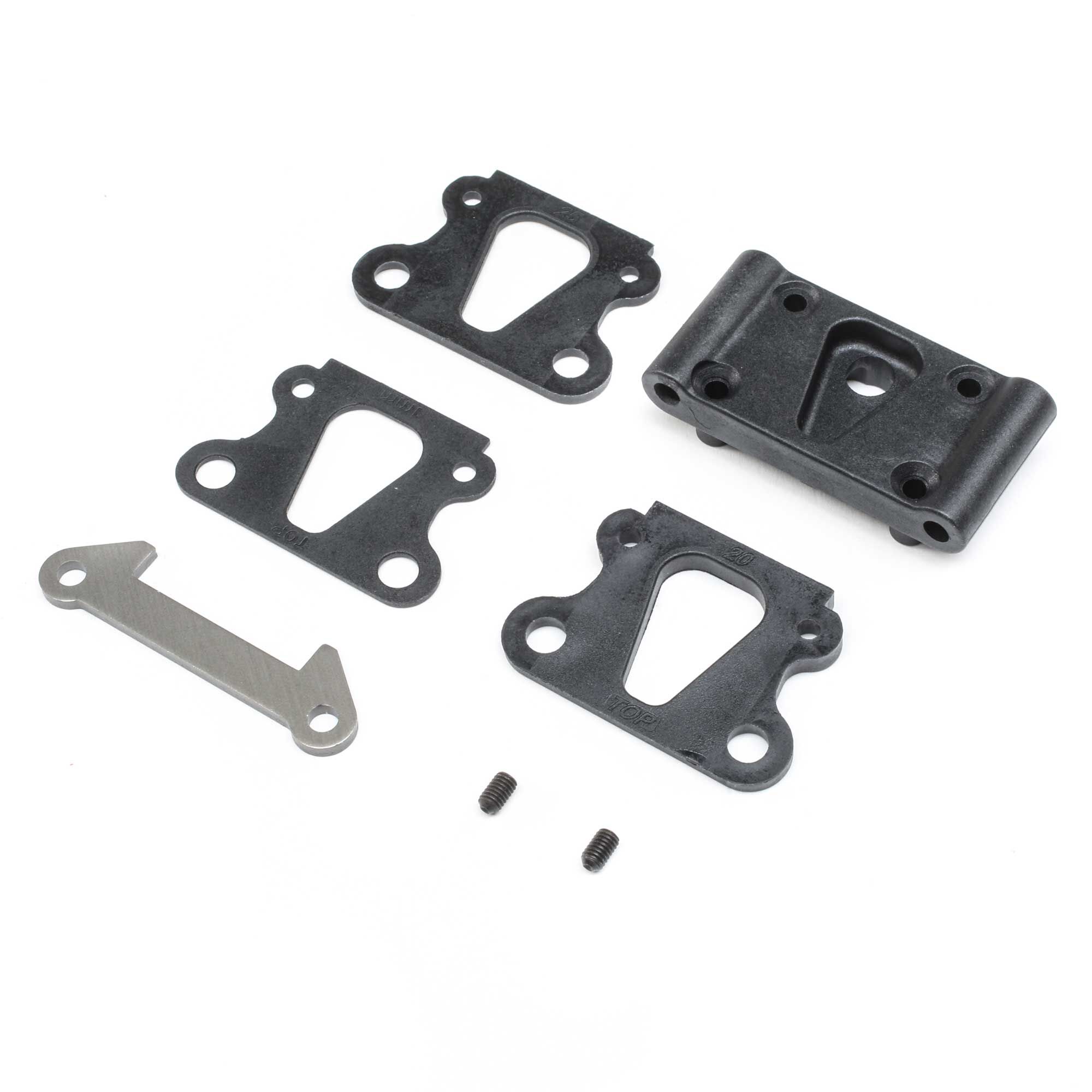 Team Losi Racing Front Pivot with Brace & Kick Shims: All 22