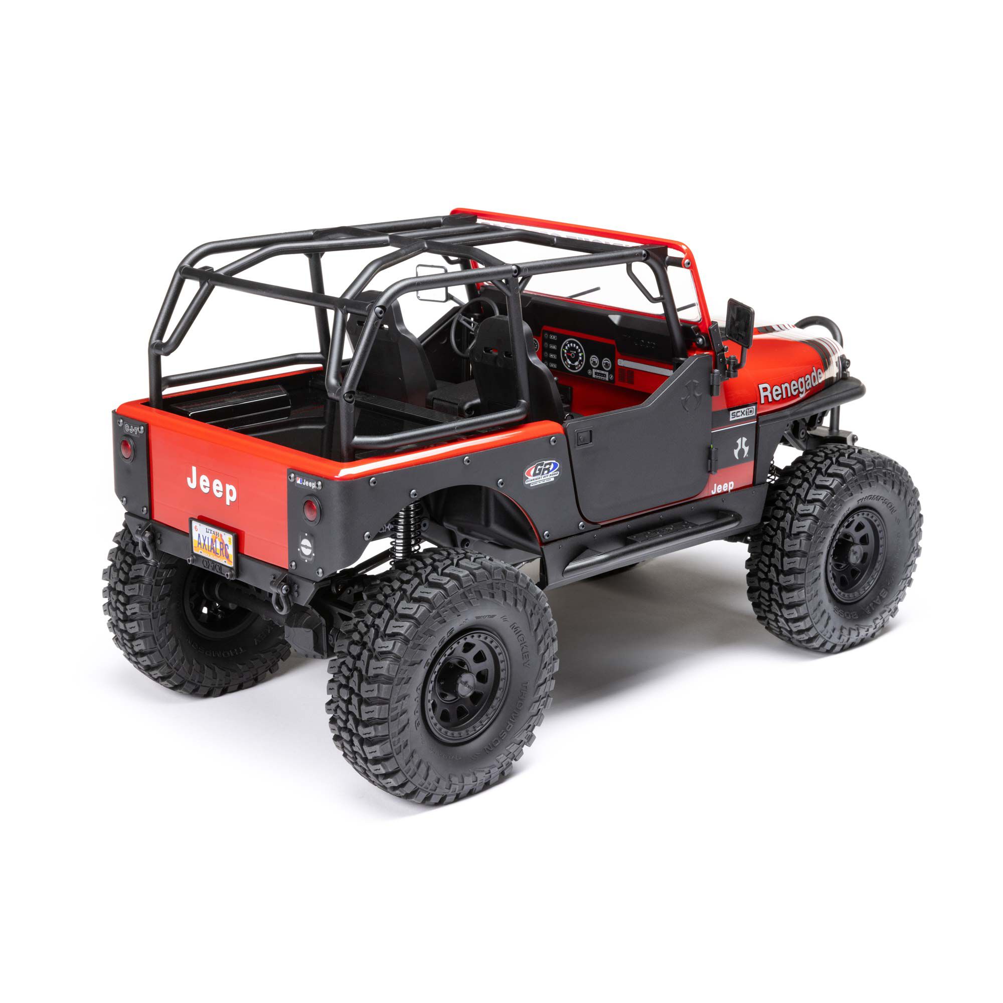 Axial 1/10 SCX10 III Jeep CJ-7 4X4 RTR Brushed Rock Crawler, Red