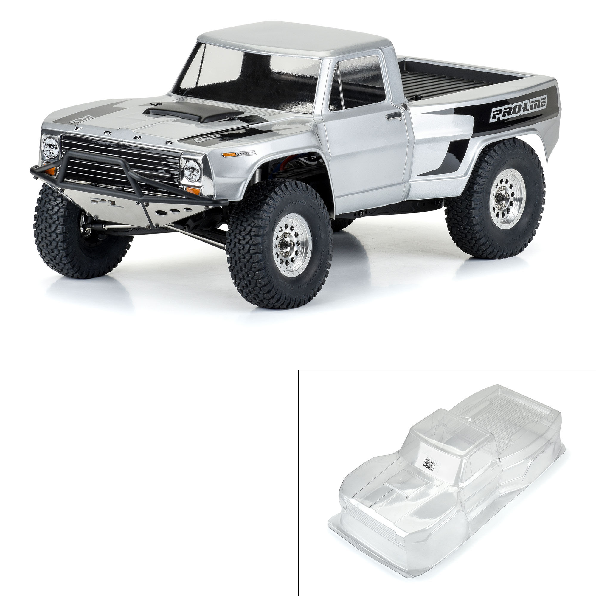 Pro-Line Racing 1/10 1967 Ford F-100 Pre-Runner Clear Body 12.3" WB Crawler
