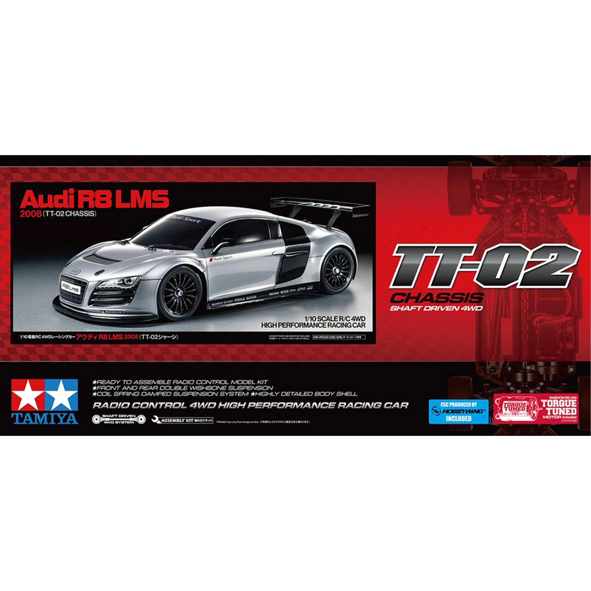 Tamiya 1/10 2008 Audi R8 LMS TT-02 4x4 Touring Car Kit
