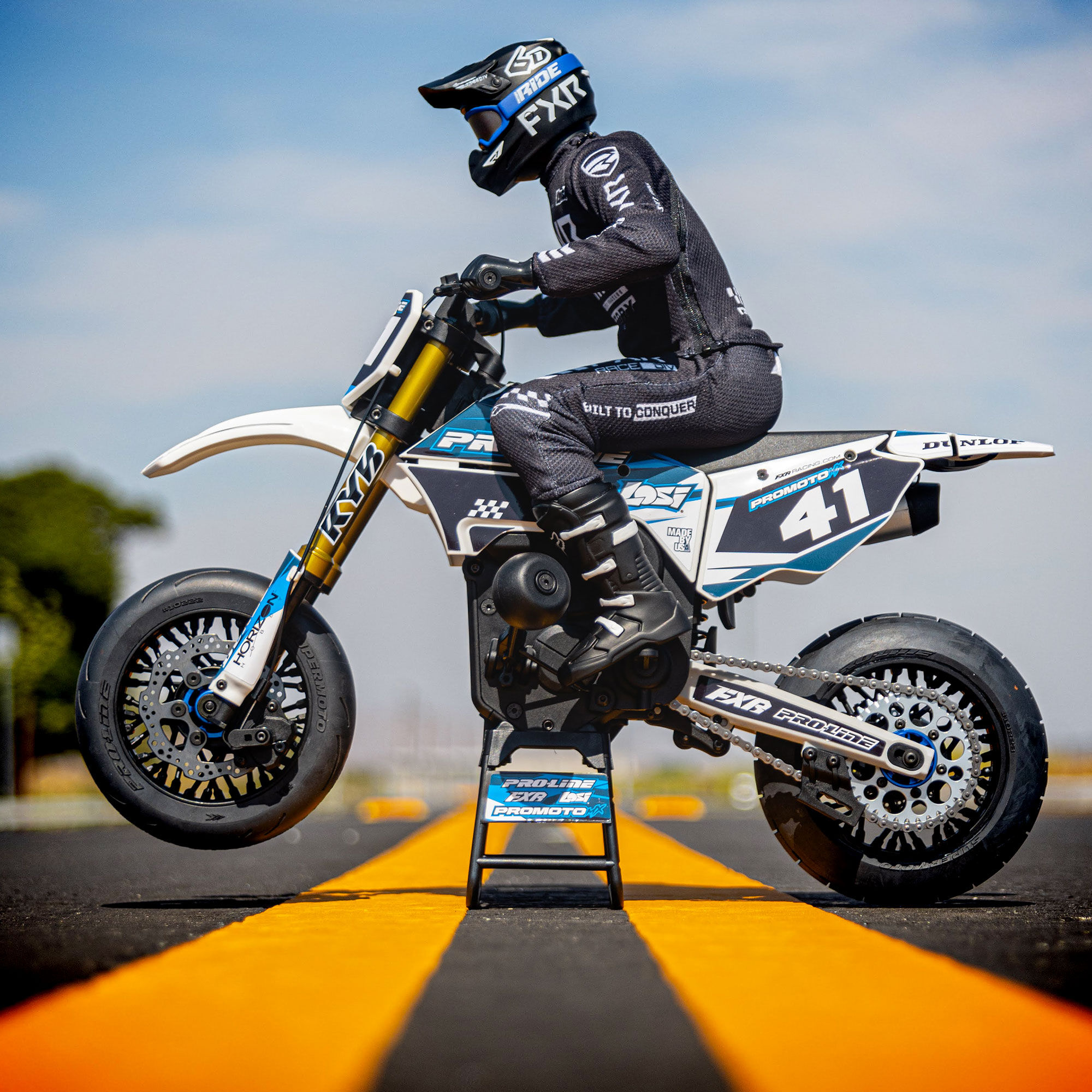 Pro-Line Racing 1/4 Supermoto S3 Motorcycle Rear Tire MTD Black (1): PROMOTO-MX