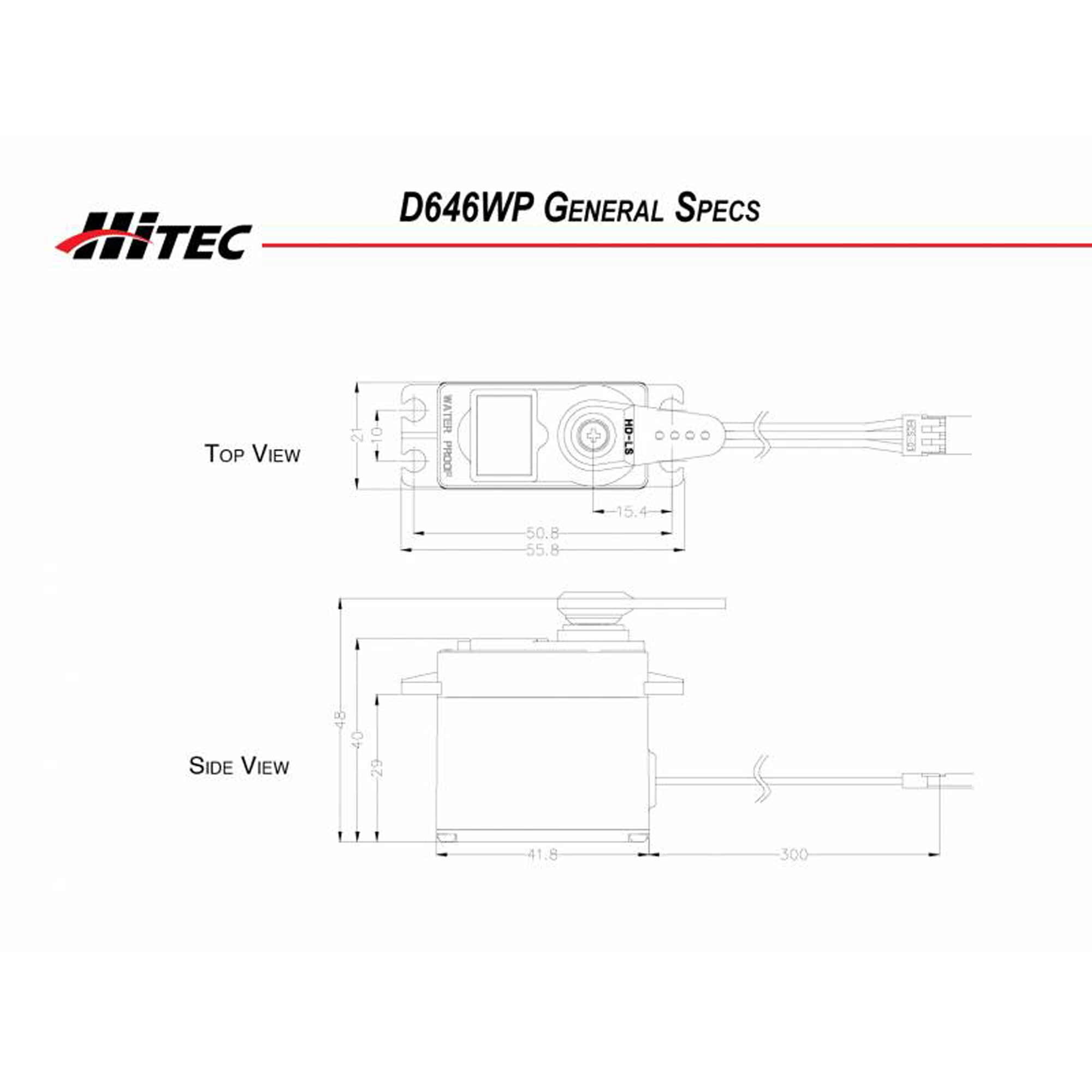 Hitec RCD Inc. D646WP Standard Digital High Torque Waterproof Metal Gear Servo