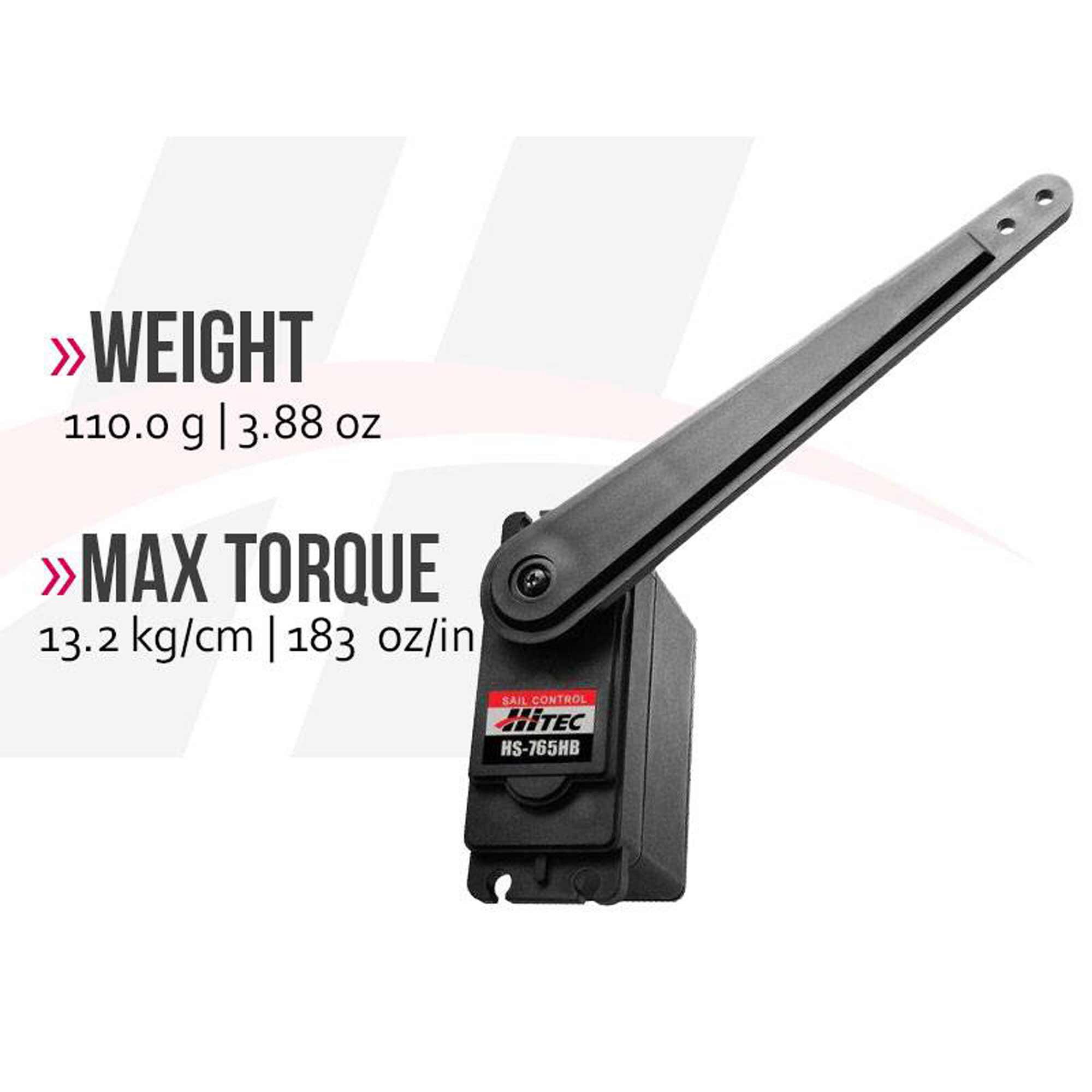 Hitec RCD Inc. HS-765HB Giant Scale Analog Karbonite Gear Sail Arm Servo