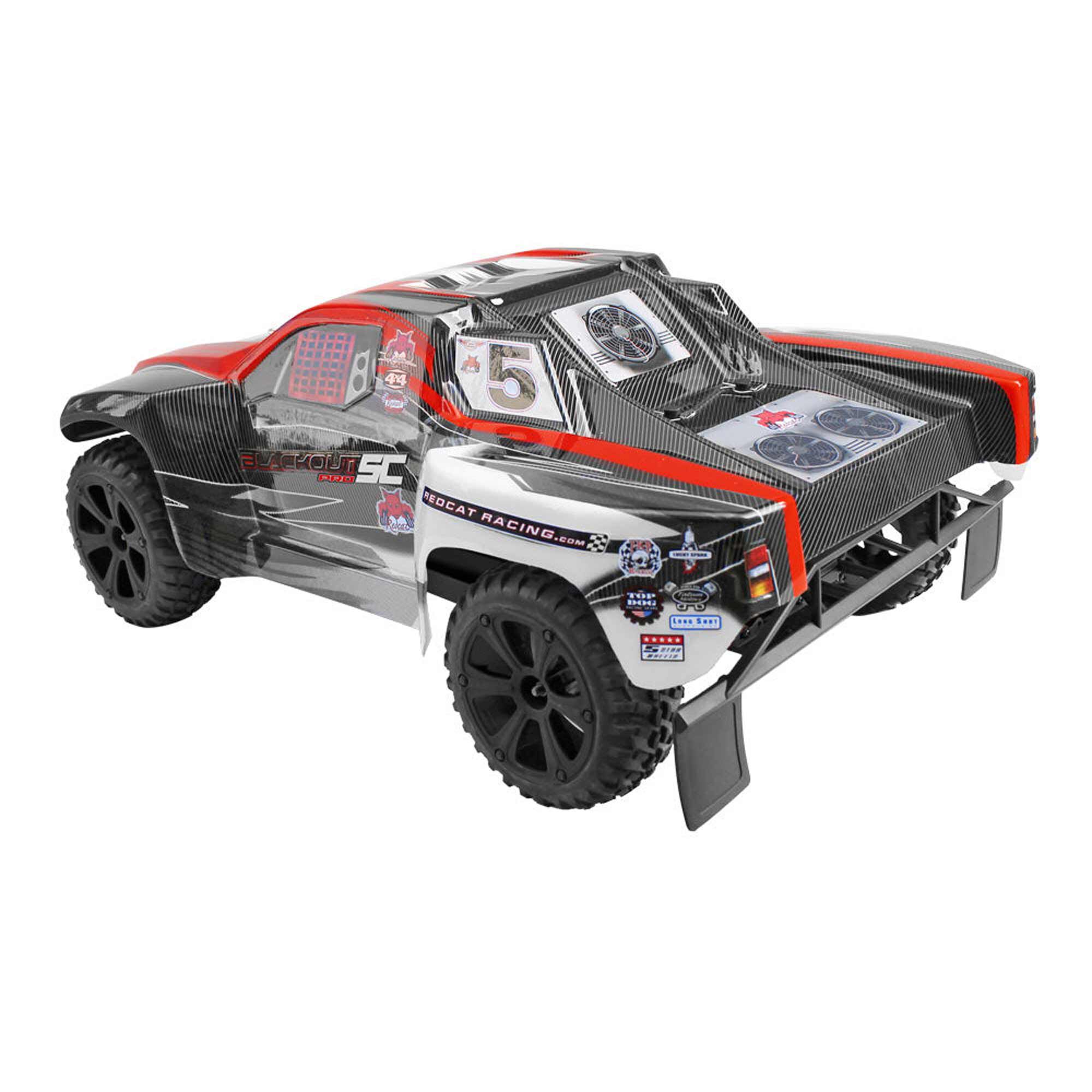 Redcat Racing 1/10 Blackout SC Pro 4WD Short Course Truck Brushless RTR, Red
