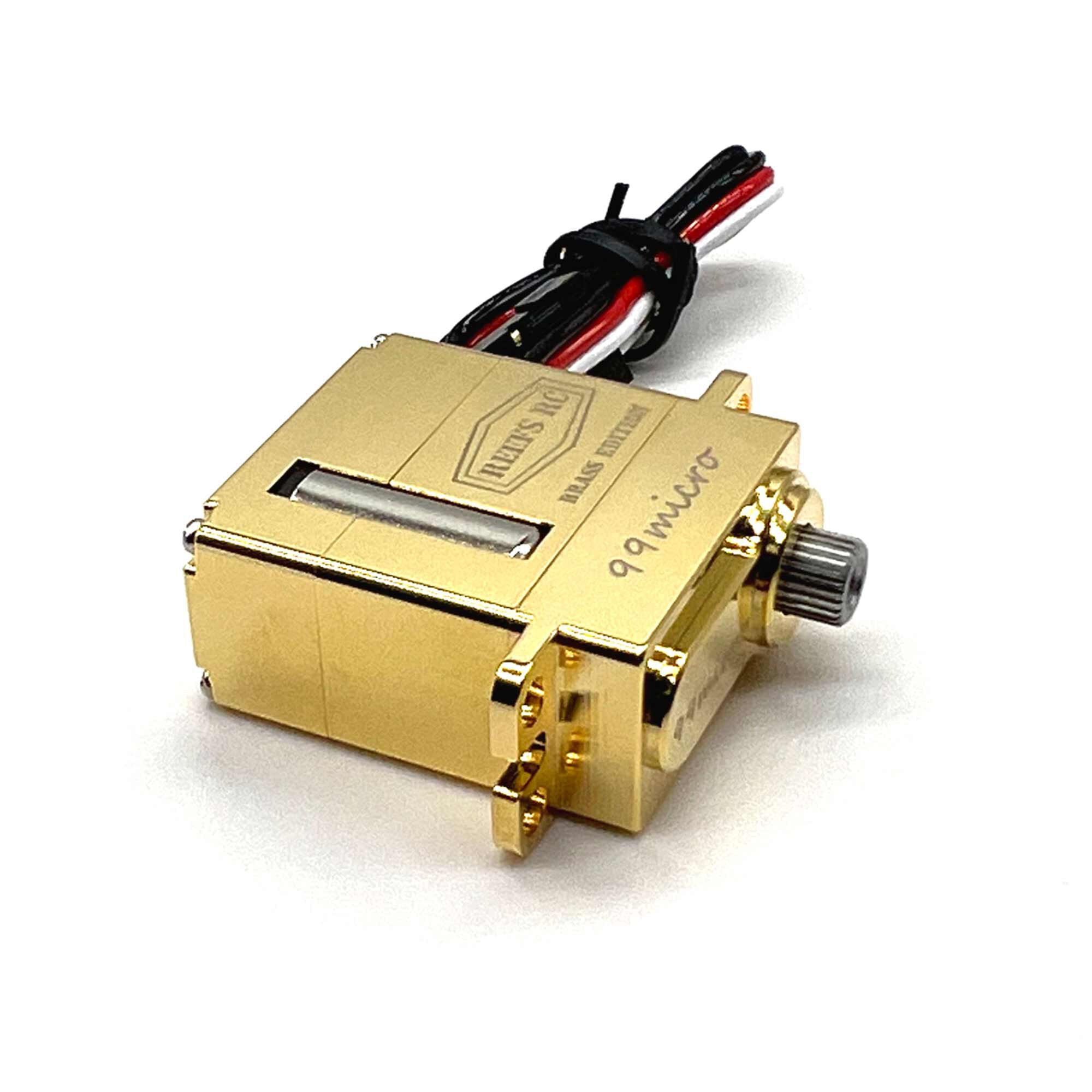 REEFS RC 99 Micro Digital Metal Gear Waterproof Servo, Brass Edition