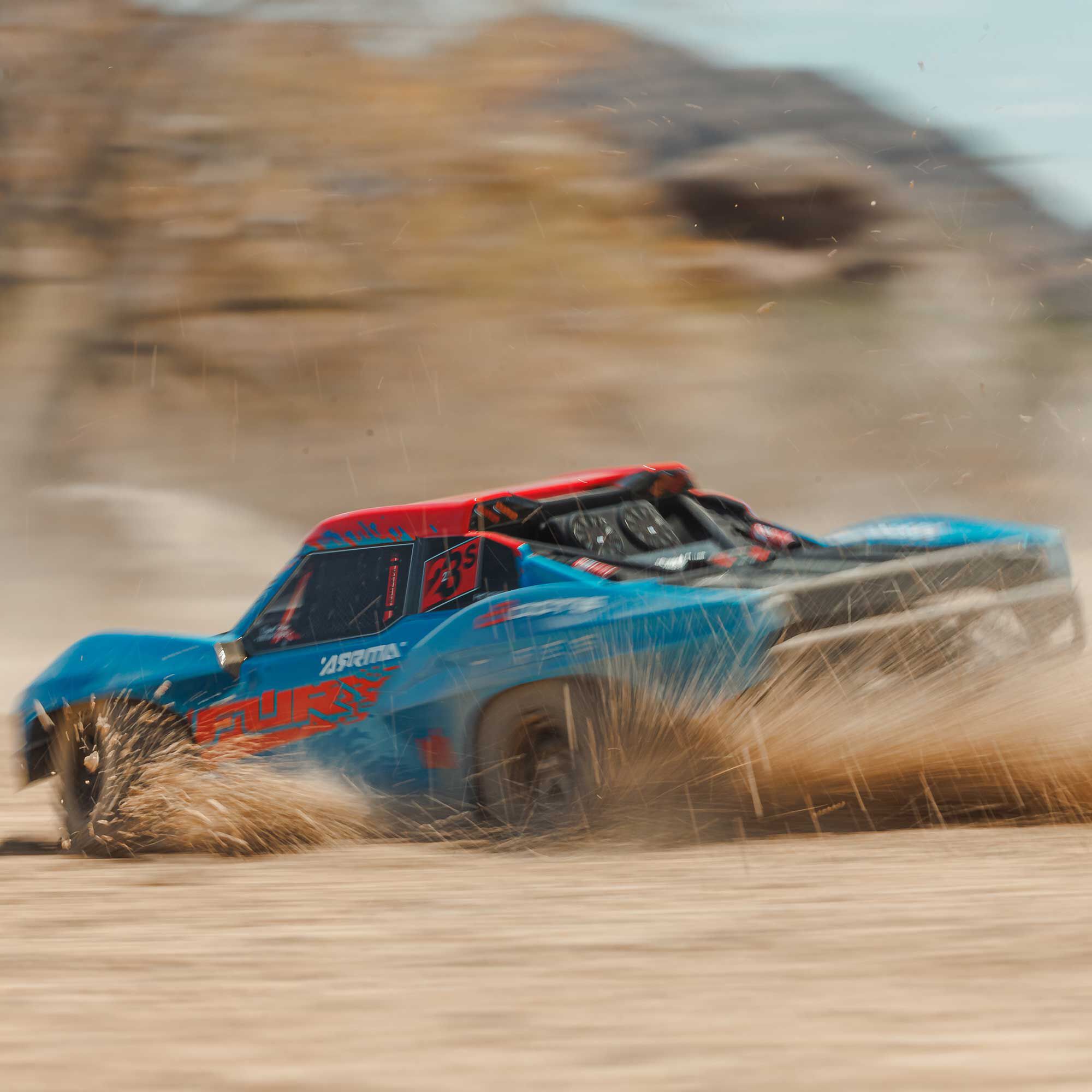 ARRMA 1/10 FURY 223S DSC 2WD RTR Brushless Short Course Truck, Blue