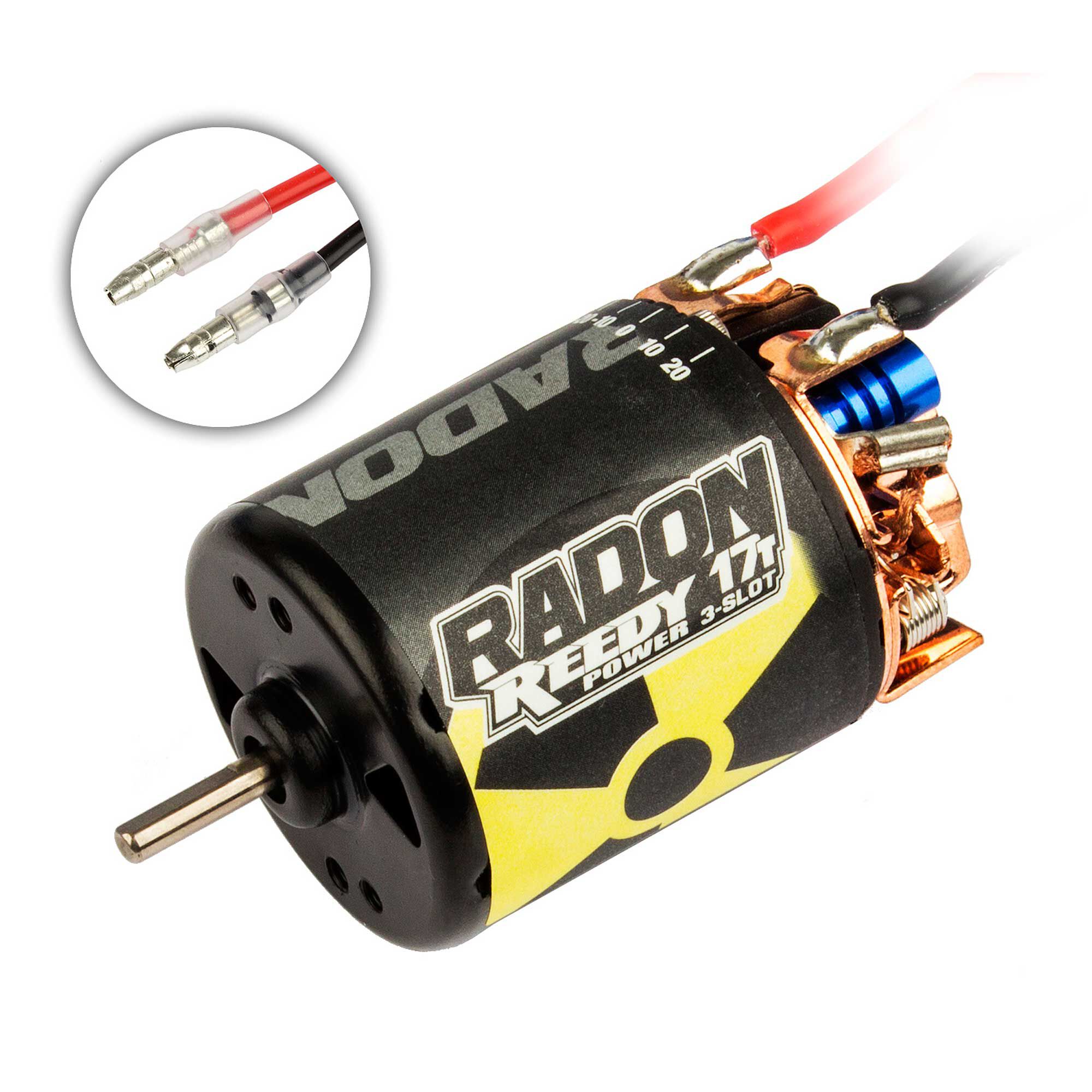 Team Associated Reedy Radon 2 3-Slot 3600Kv Brushed Motor, 17T: 3.5mm Bullet