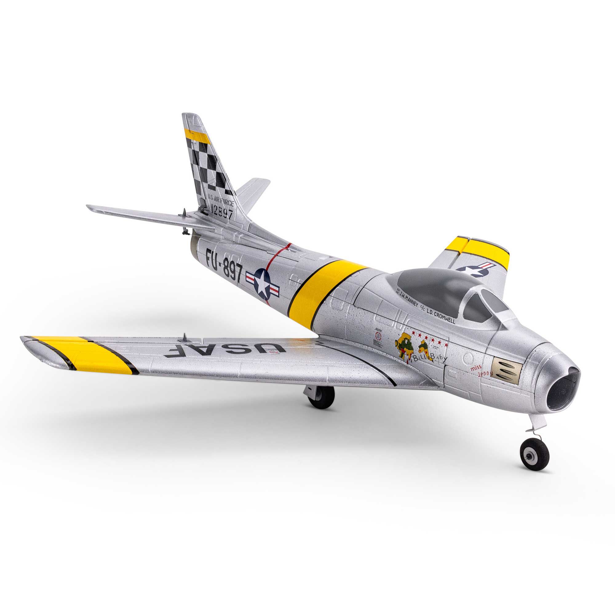 E-flite UMX F-86 Sabre 30mm EDF Jet BNF Basic with AS3X and SAFE Select