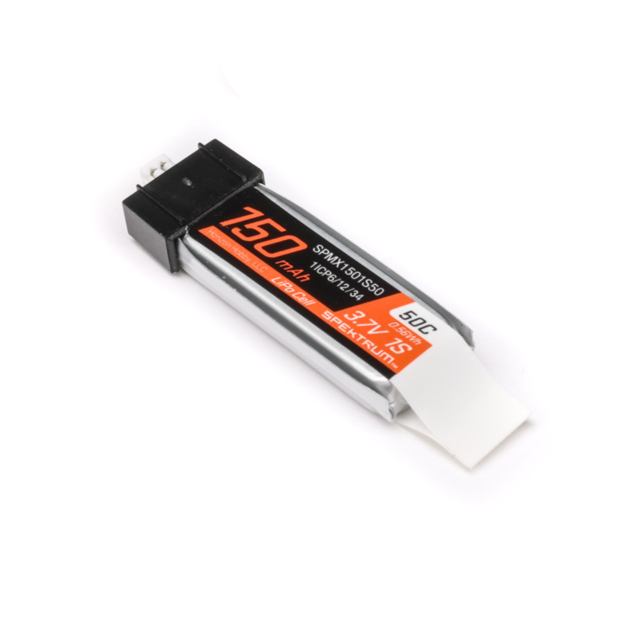 Spektrum Accessories 3.7V 150mAh 1S 50C LiPo Battery: JST PH1.25 Connector