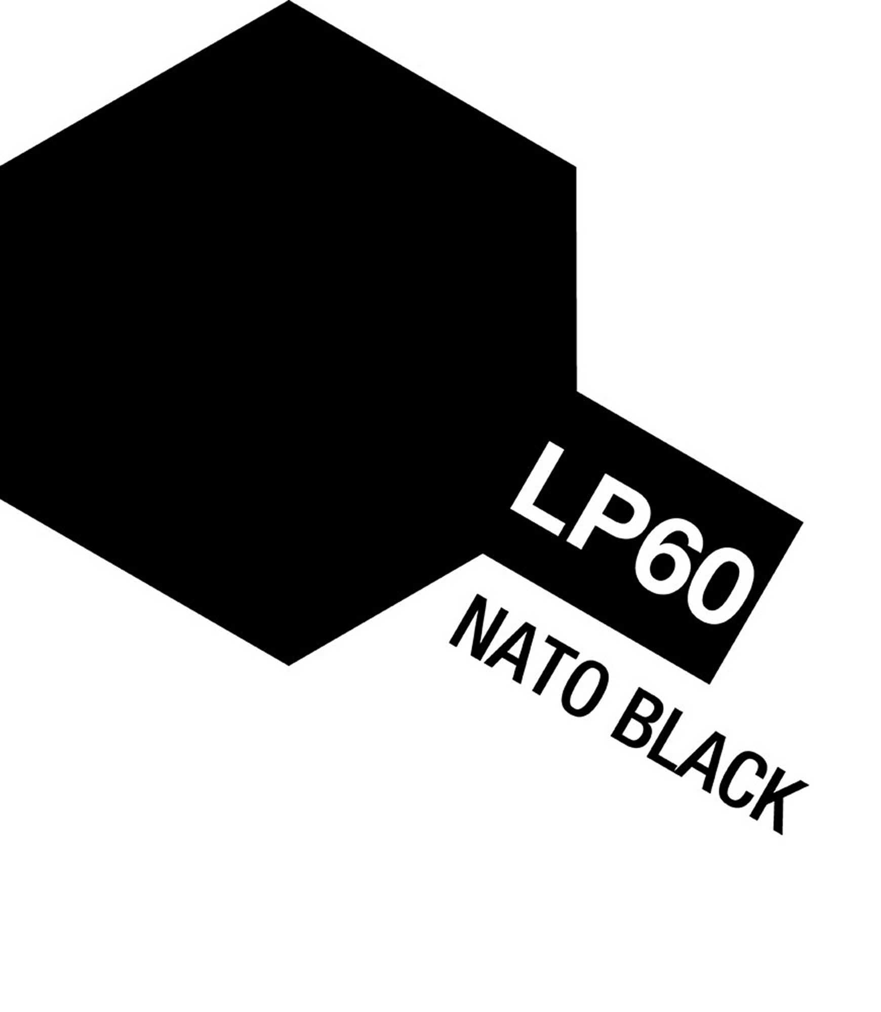 Tamiya Lacquer Paint, LP-60 NATO Black, 10 mL