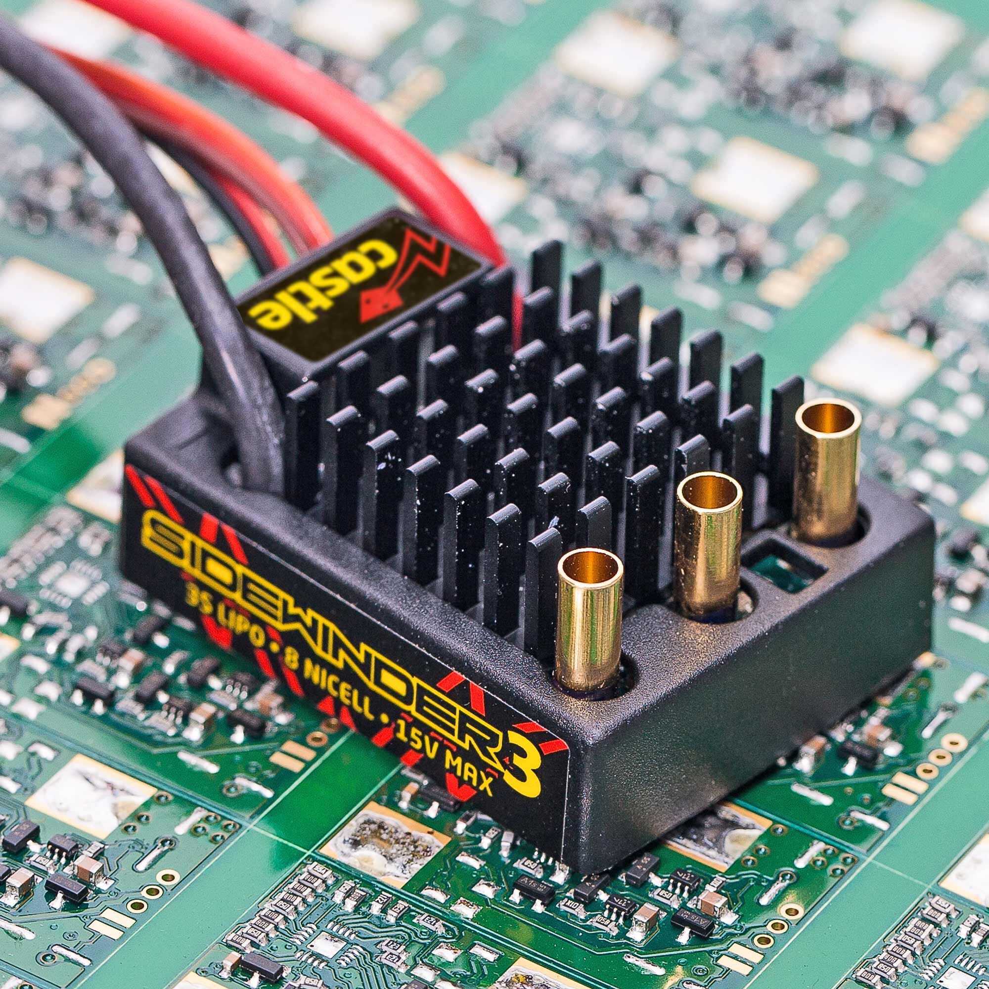 Castle Creations 1/10 SV3 Sidewinder Waterproof ESC / 1406-4600Kv Brushless Motor Combo: 4mm Bullet