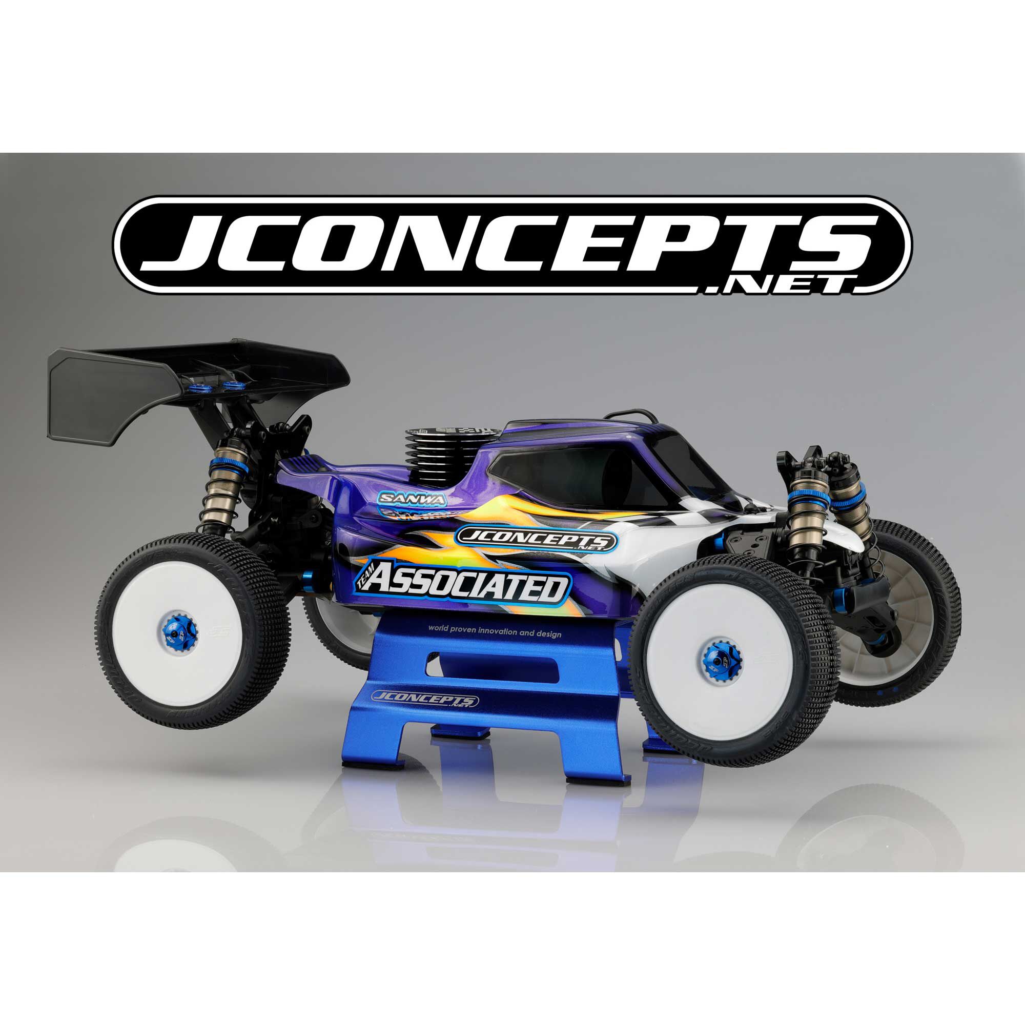 JConcepts, Inc. Metal Car Stand, Blue