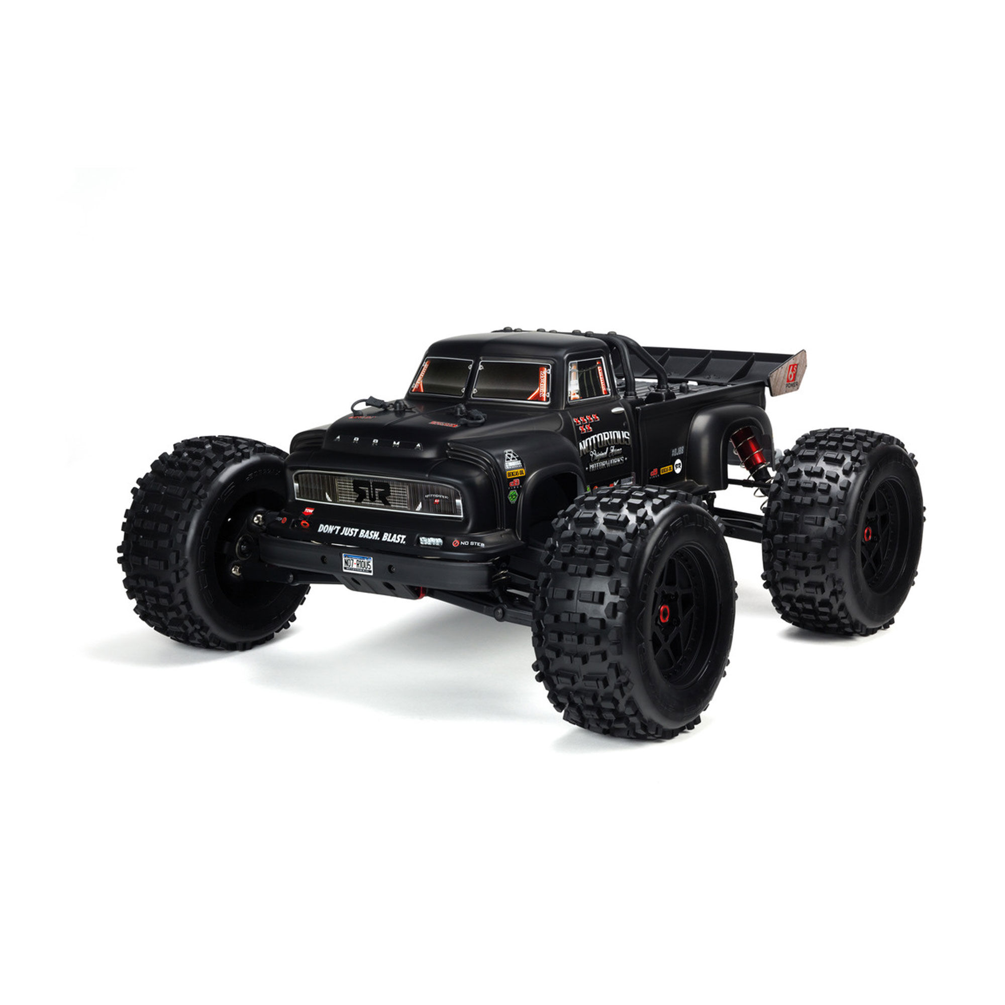 ARRMA 1/8 Painted Body, Black Real Steel: NOTORIOUS 6S BLX