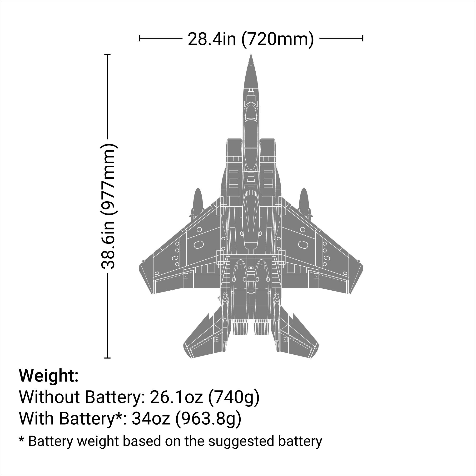 E-flite F-15 Eagle 64mm EDF Jet BNF Basic with AS3X and SAFE Select
