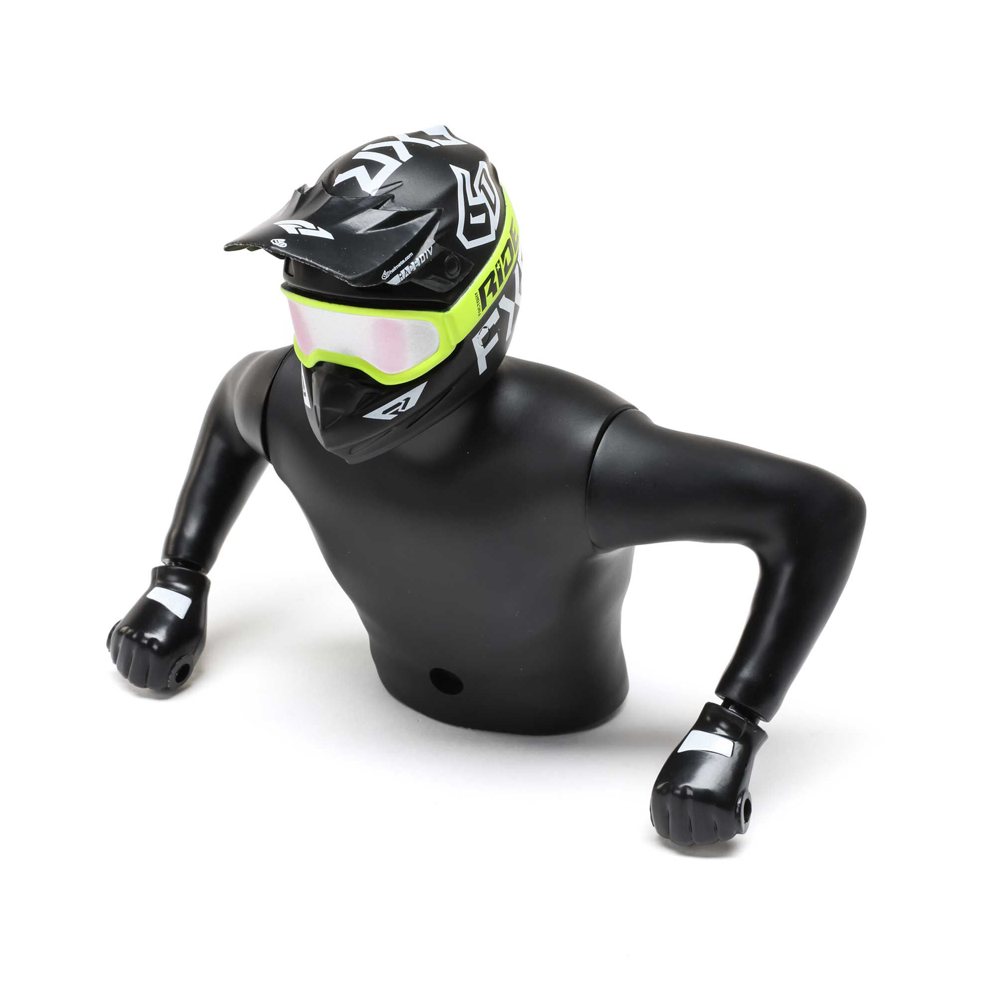 Losi Rider Figure Upper, FXR, Yellow: Promoto-SM