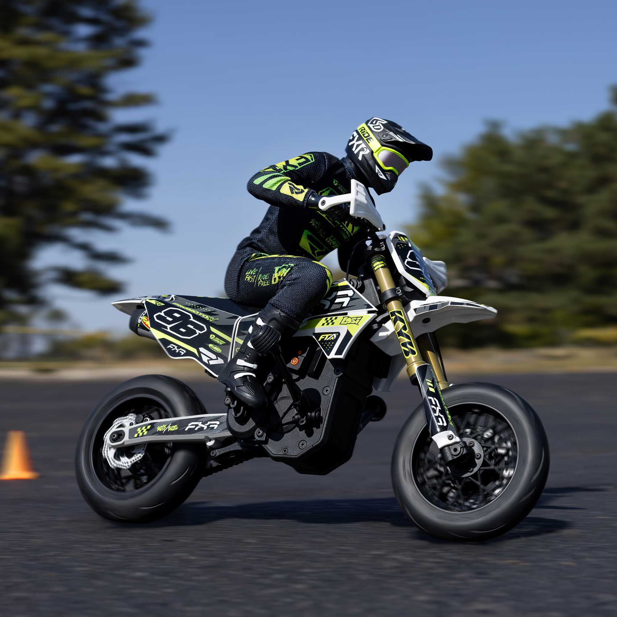 Losi 1/4 Promoto-SM FXR Supermoto Motorcycle RTR Basic, White