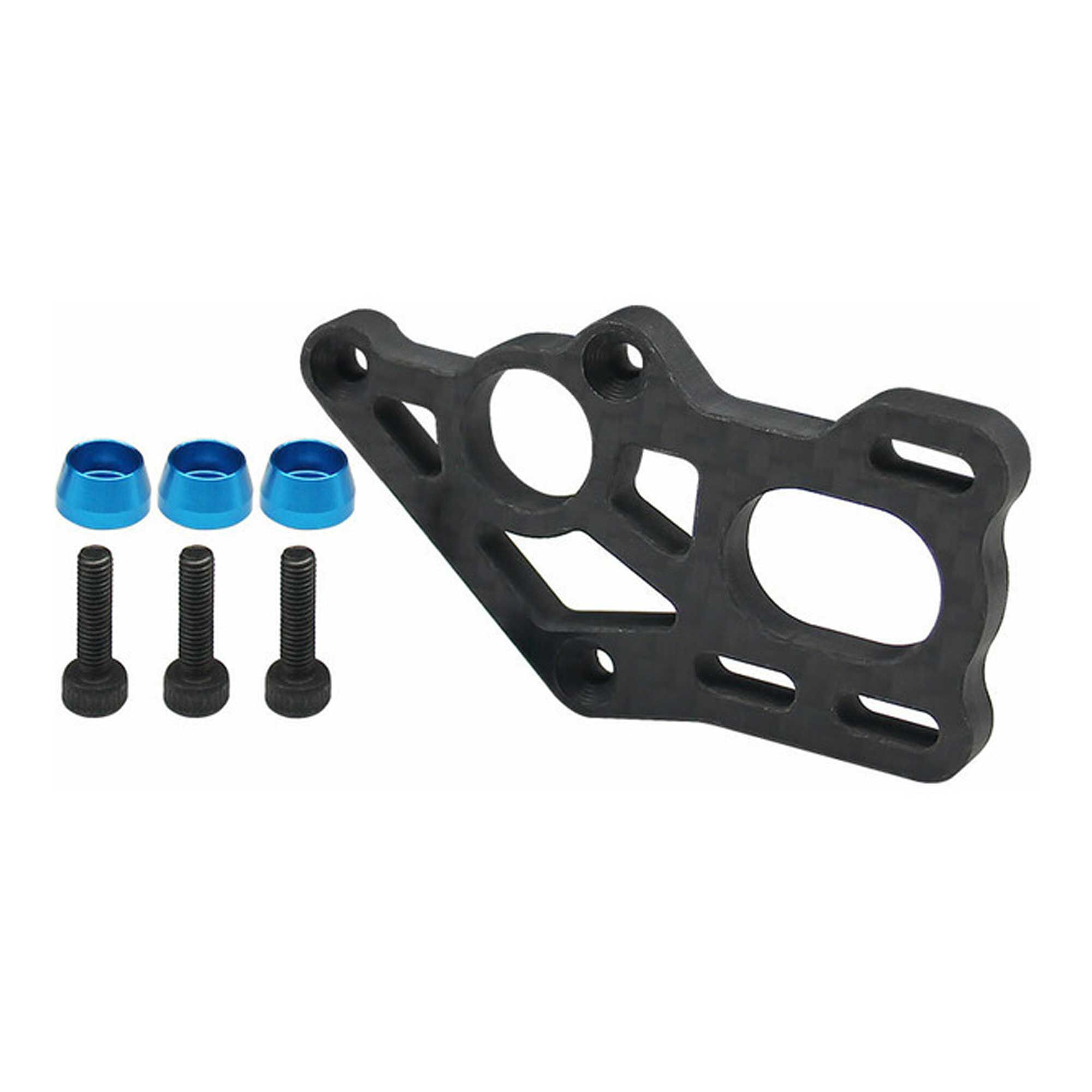 Hot Racing Graphite Tri-Mount Motor Mount: Team Associated 1/10 RC10B7