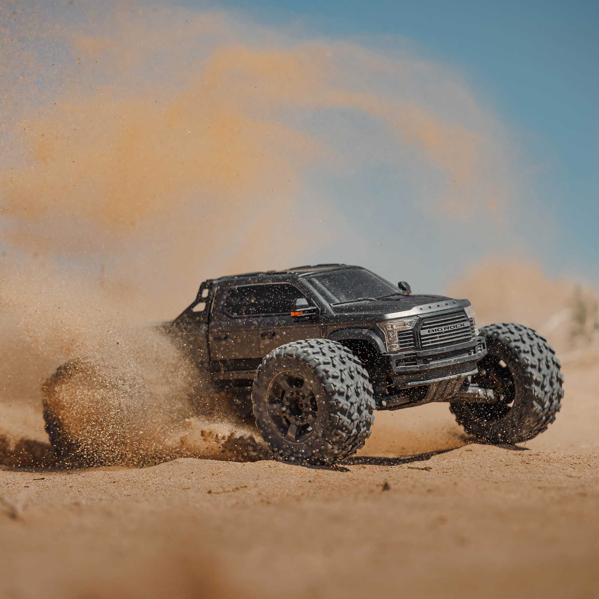 ARRMA 1/7 BIG ROCK 6S 4X4 RTR Brushless Monster Truck, Gun Metal