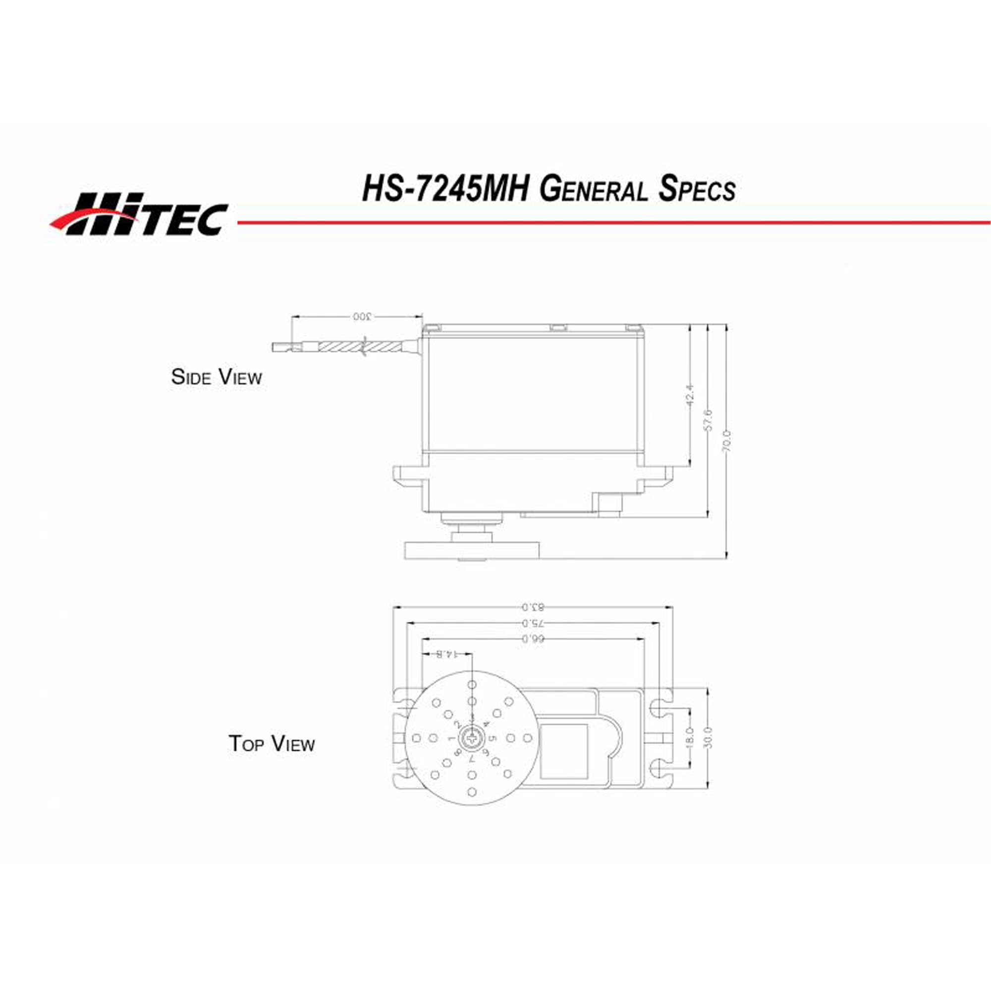 Hitec RCD Inc. HS-7245MH Mini Digital HV High Torque Metal Gear Servo
