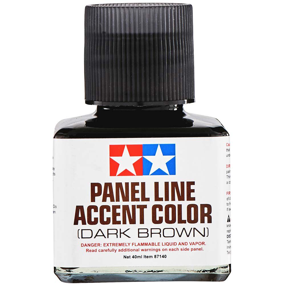 Tamiya Panel Line Accent Color, 40ml Dark Brown