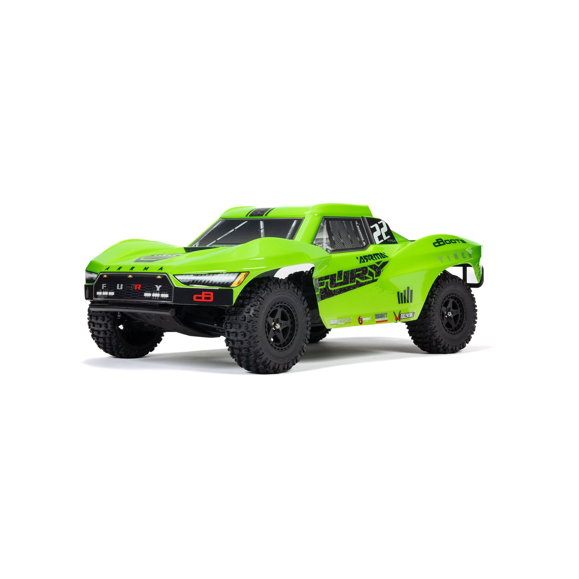 ARRMA 1/10 FURY 2WD RTR Brushed Short Course Truck, Green